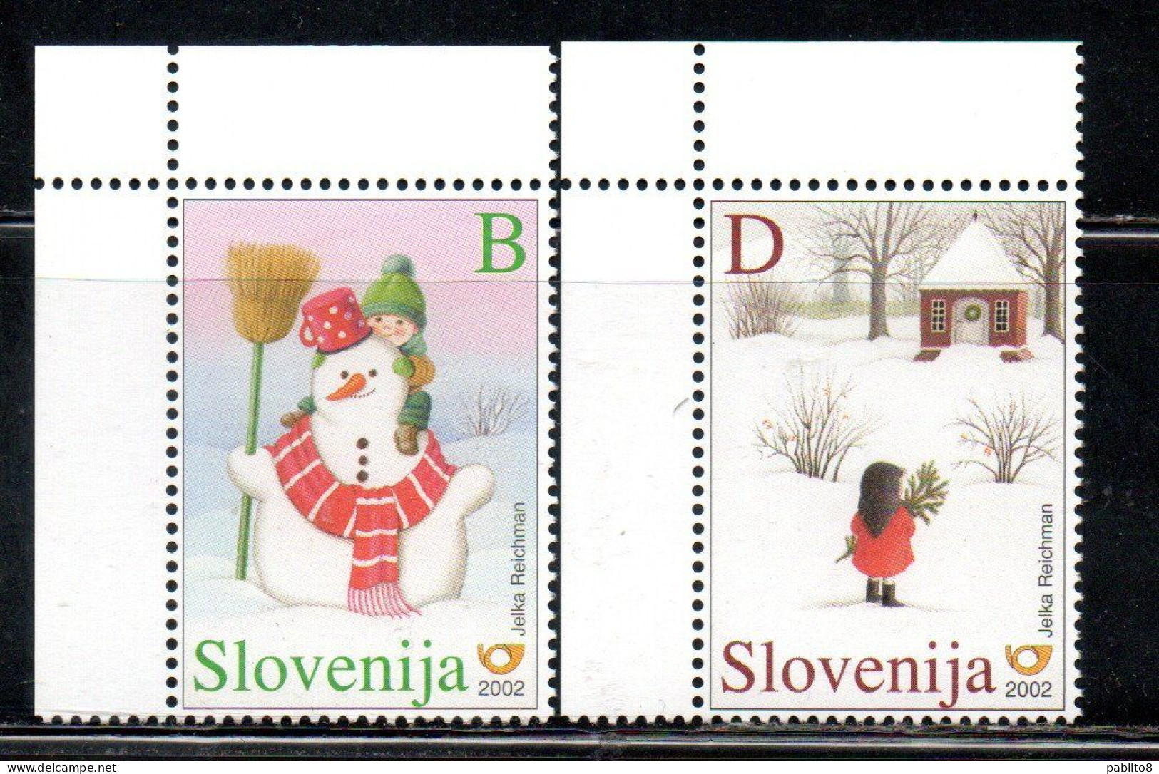 SLOVENIA SLOVENIJA SLOVENIE SLOWENIEN 2002 CHRISTMAS NATALE NOEL WEIHNACHTEN NAVIDAD COMPLETE SET SERIE COMPLETA MNH - Slowenien