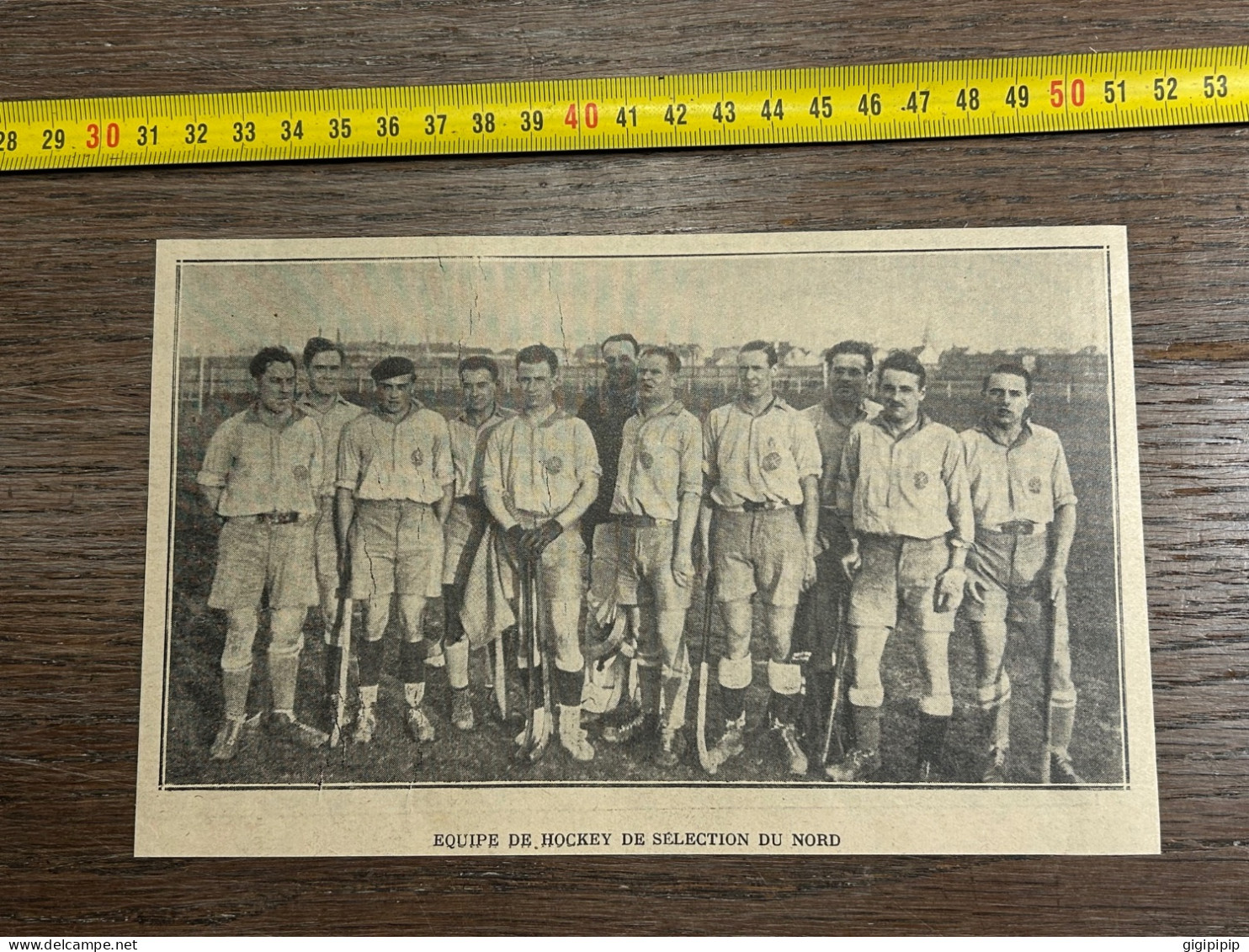 1930 GHI11 EQUIPE DE HOCKEY Sur Gazon SELECTION DU NORD Haussais Prieur, Poussineau Et Rivière. - Collections