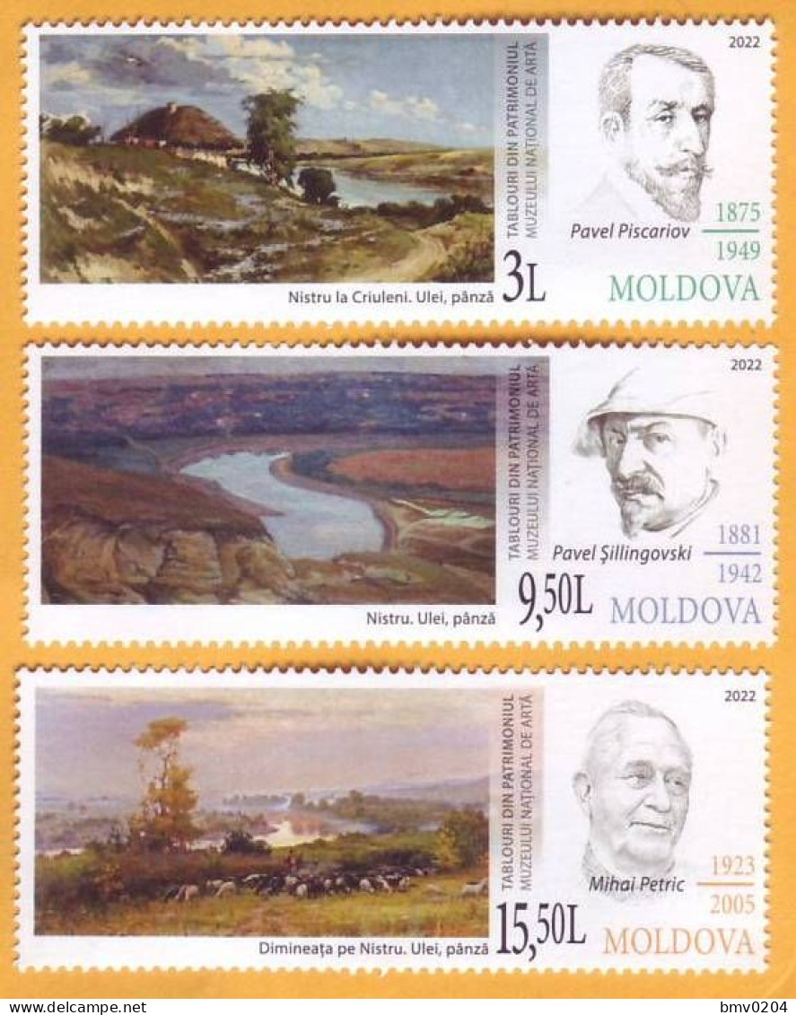 2022  Moldova  Paintings From The Patrimony Of National Museum Of Art   3v Mint - Musea