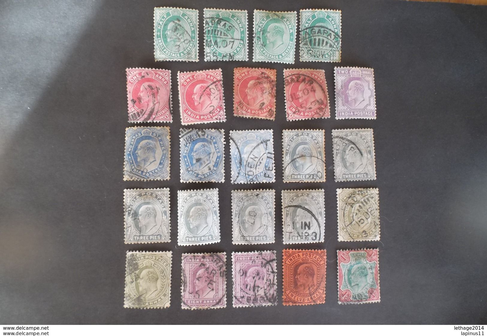 India English Colonies भारत अंग्रेजी उपनिवेश  61 SCANNERS 1902 -1903 King Edward VII, 1841-1910 STOCK LOT MIX