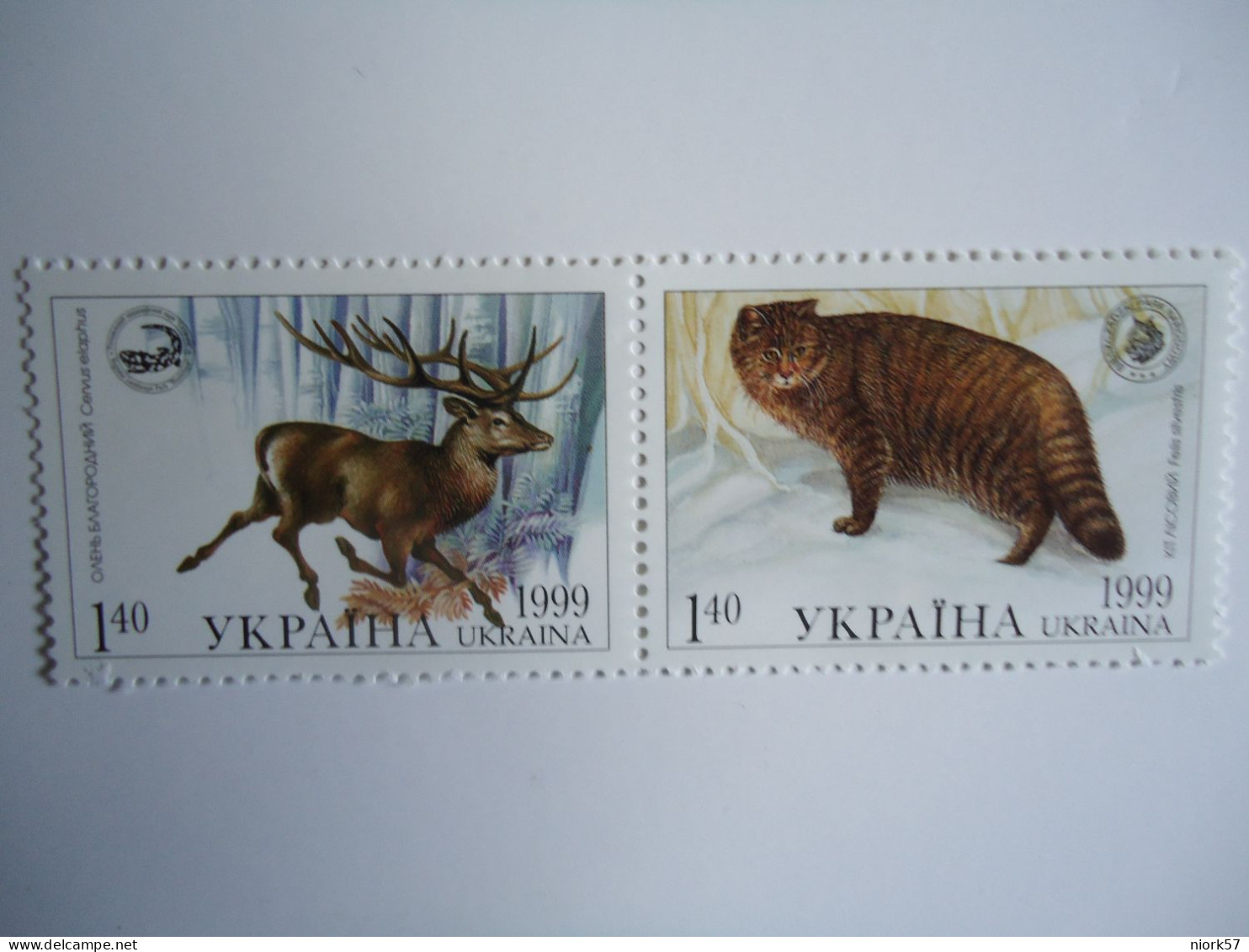 UKRAINE MNH   PAIR  SET ANIMALS 1999 - Ucrania