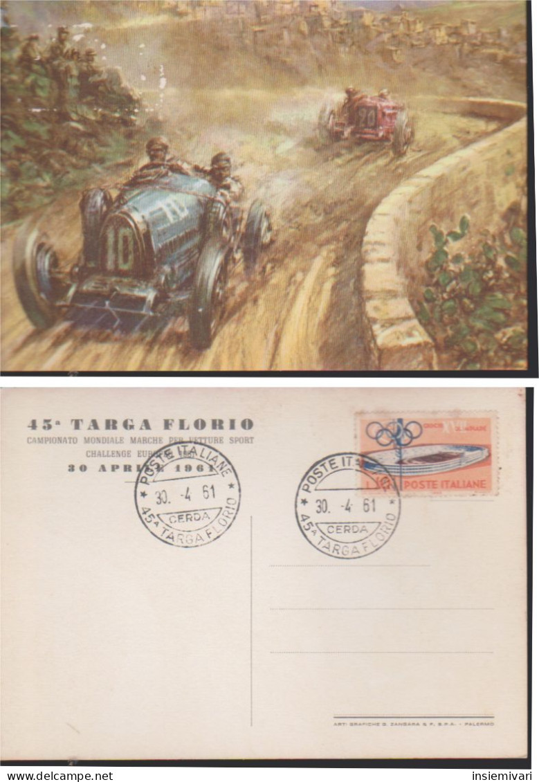 Cartolina " TARGA FLORIO CARTOLINA UFFICIALE 1961 "  N.v. - Other & Unclassified