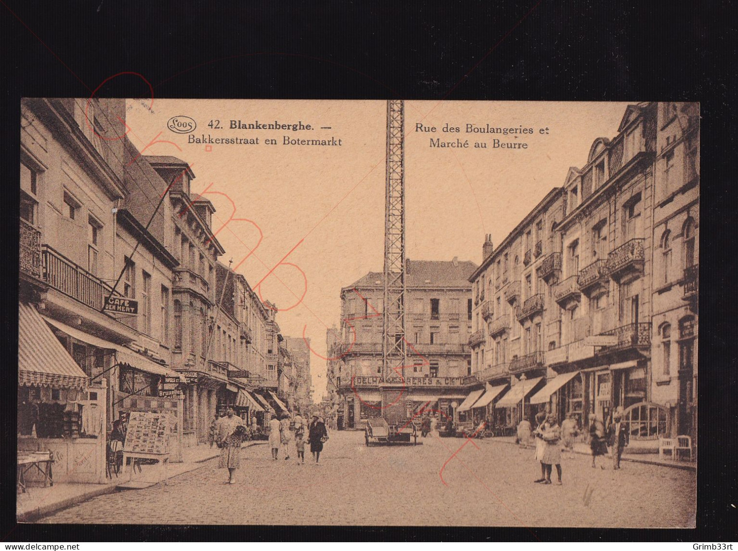 Blankenberghe - Bakkersstraat En Botermarkt / Rue Des Boulangeries Et Marché Au Beurre - Postkaart - Blankenberge