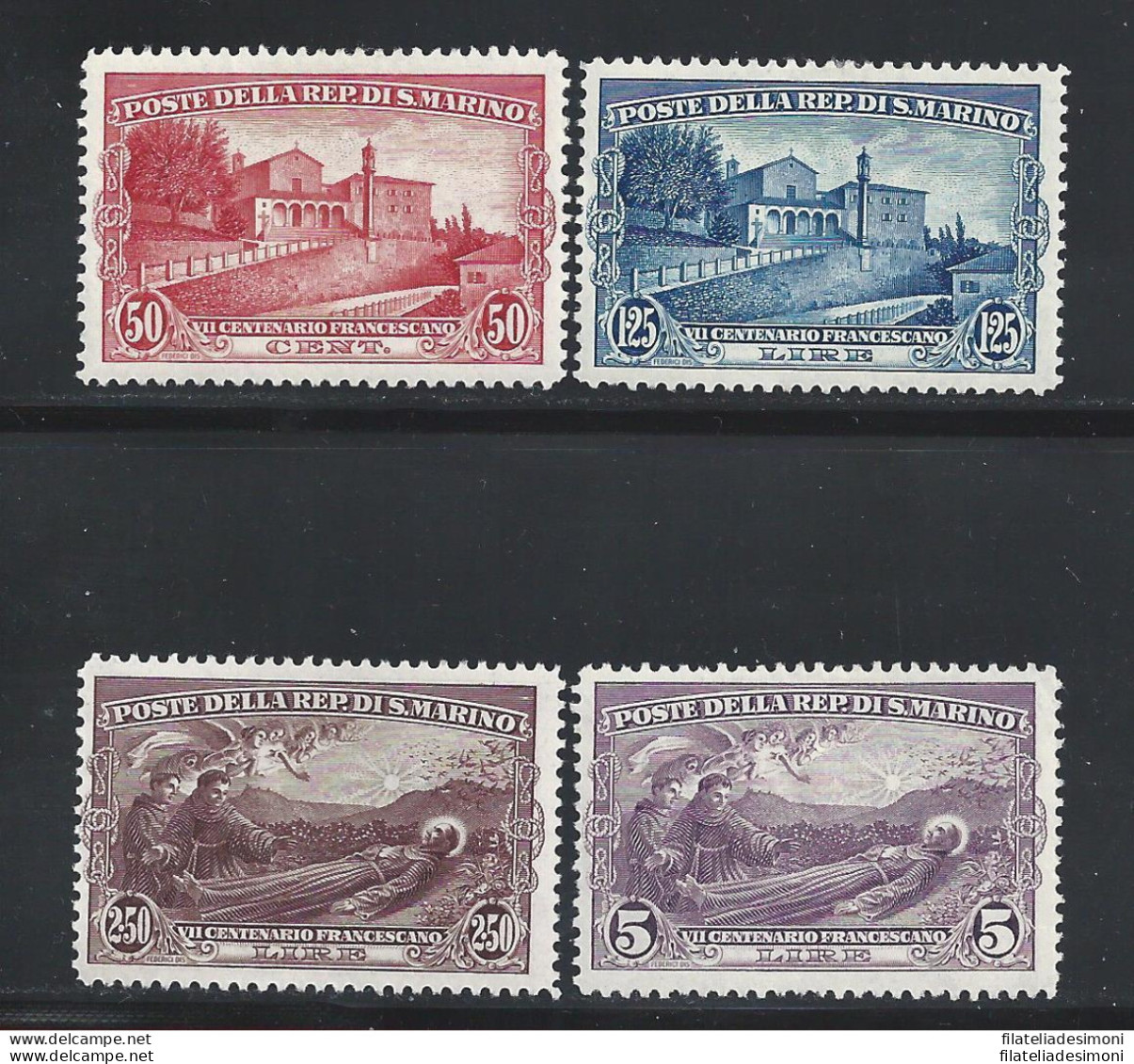 1928 SAN MARINO, N° 137/140  4 Valori  MH/* - Autres & Non Classés