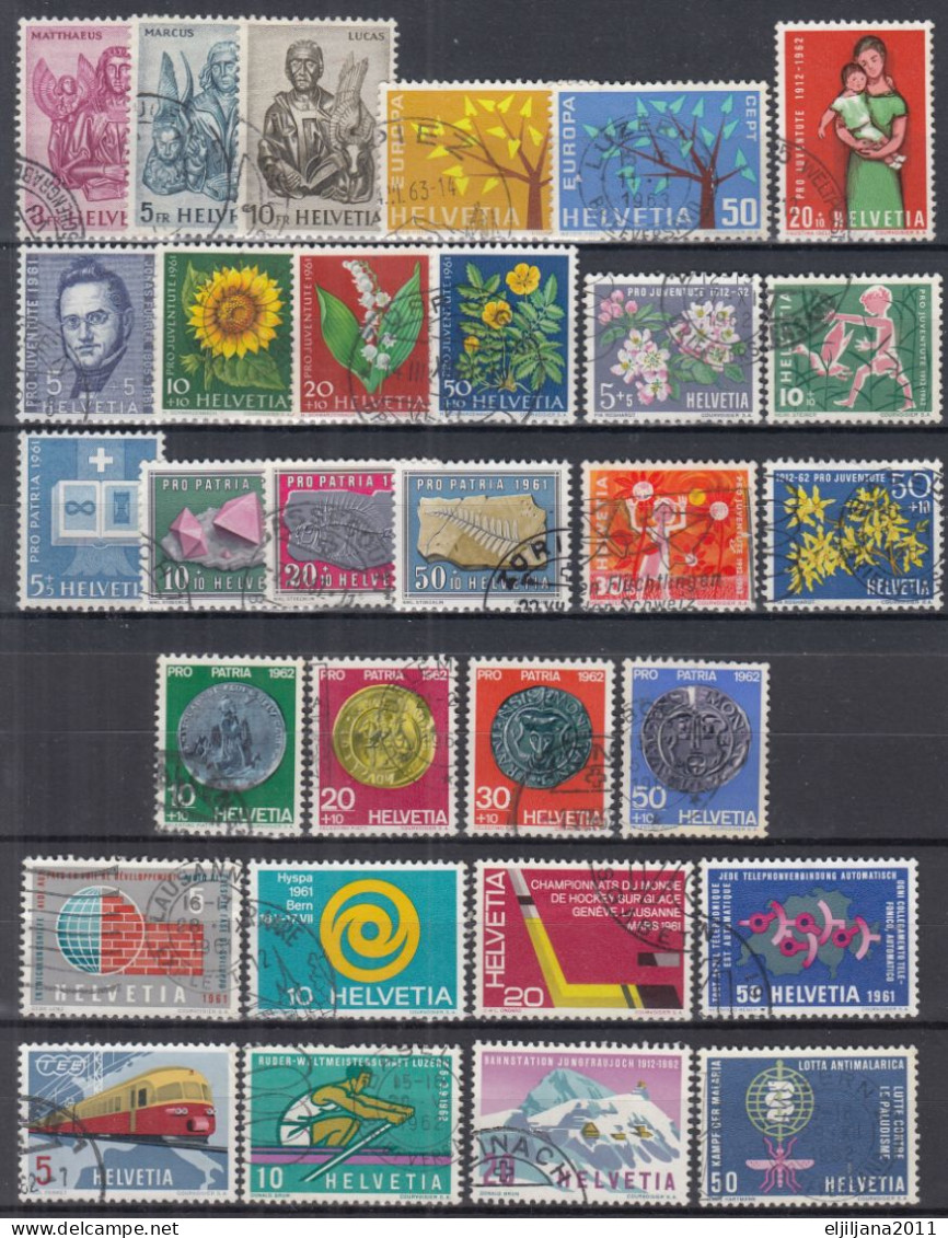 Switzerland / Helvetia / Schweiz 1961 - 1962 ⁕ Nice Collection / Lot Of 30 Used Stamps - Scan - Gebruikt