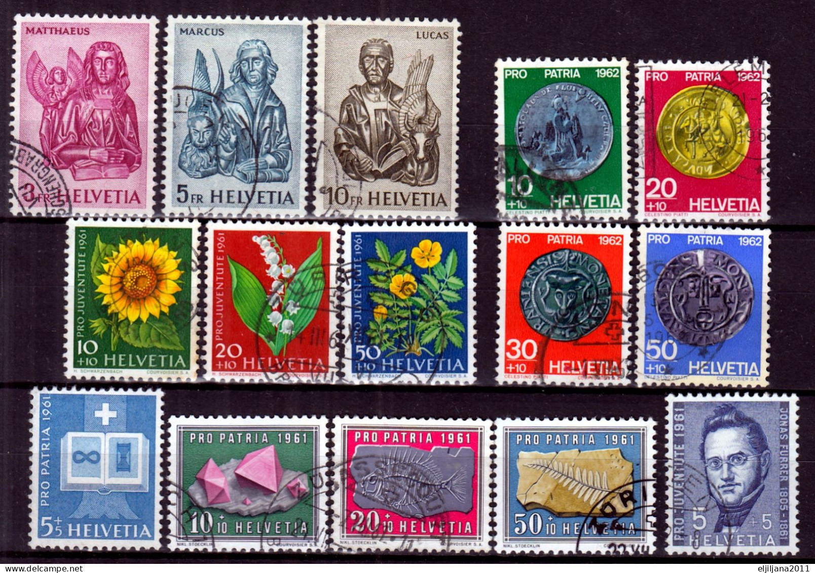 Switzerland / Helvetia / Schweiz / Suisse 1961 - 1962 ⁕ Nice Collection / Lot Of 30 Used Stamps - See All Scan - Oblitérés