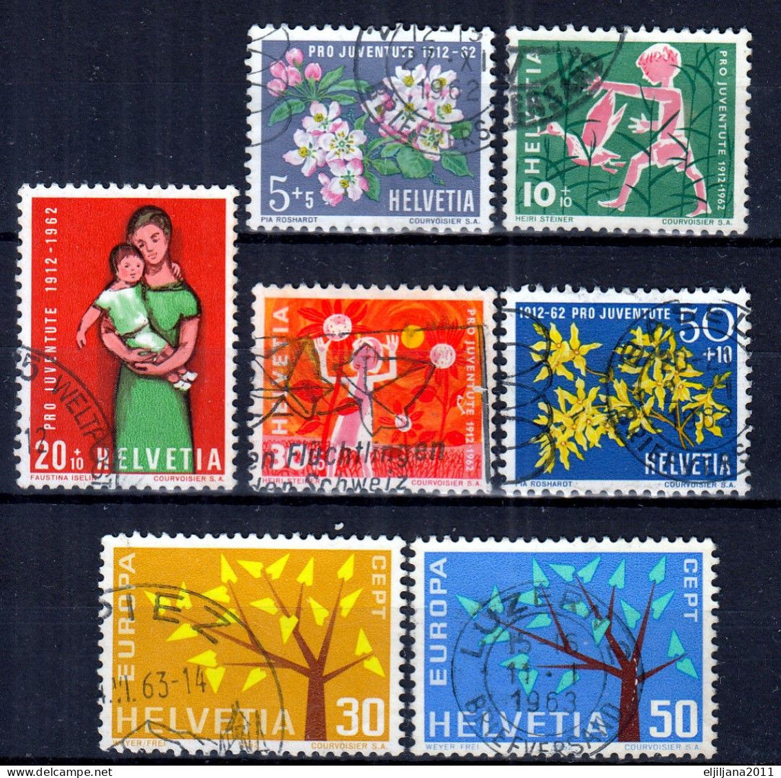 Switzerland / Helvetia / Schweiz / Suisse 1961 - 1962 ⁕ Nice Collection / Lot Of 30 Used Stamps - See All Scan - Oblitérés