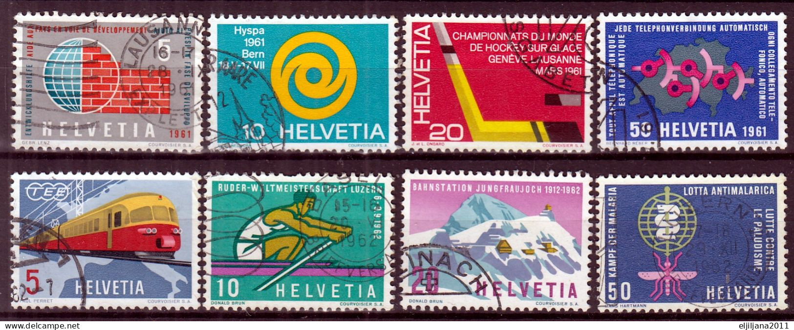 Switzerland / Helvetia / Schweiz / Suisse 1961 - 1962 ⁕ Nice Collection / Lot Of 30 Used Stamps - See All Scan - Oblitérés