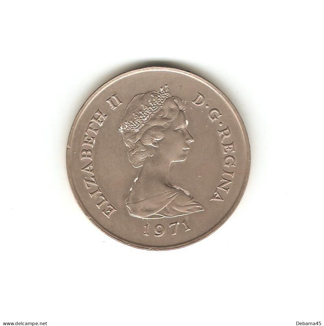 631/ GIBRALTAR : Elizabeth II : 25 New Pence 1971 (copper-nickel - 28,52 Grammes) Singe - Gibraltar