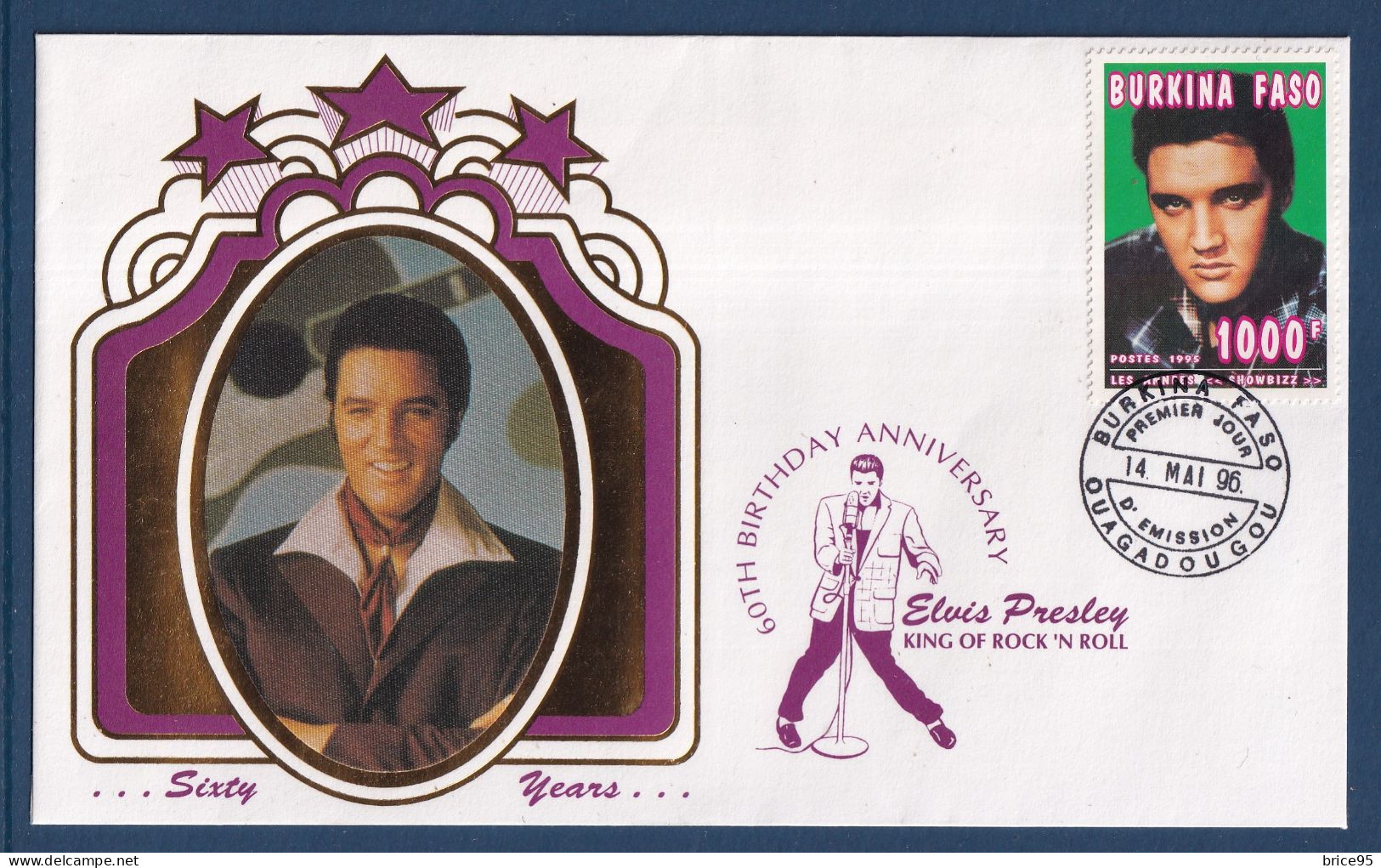 Burkina Faso - FDC - Premier Jour - Elvis Presley - 1996 - Elvis Presley