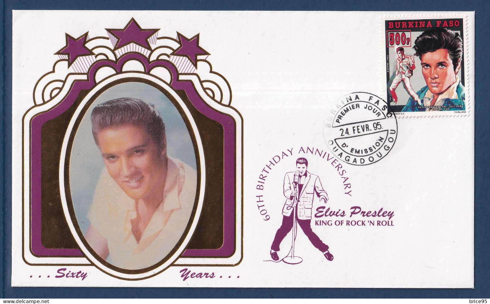 Burkina Faso - FDC - Premier Jour - Elvis Presley - 1996 - Elvis Presley