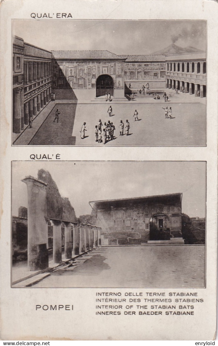 Pompei Qual'era - Qual'e , Interno Delle Terme Stabiane 1936 - Pompei