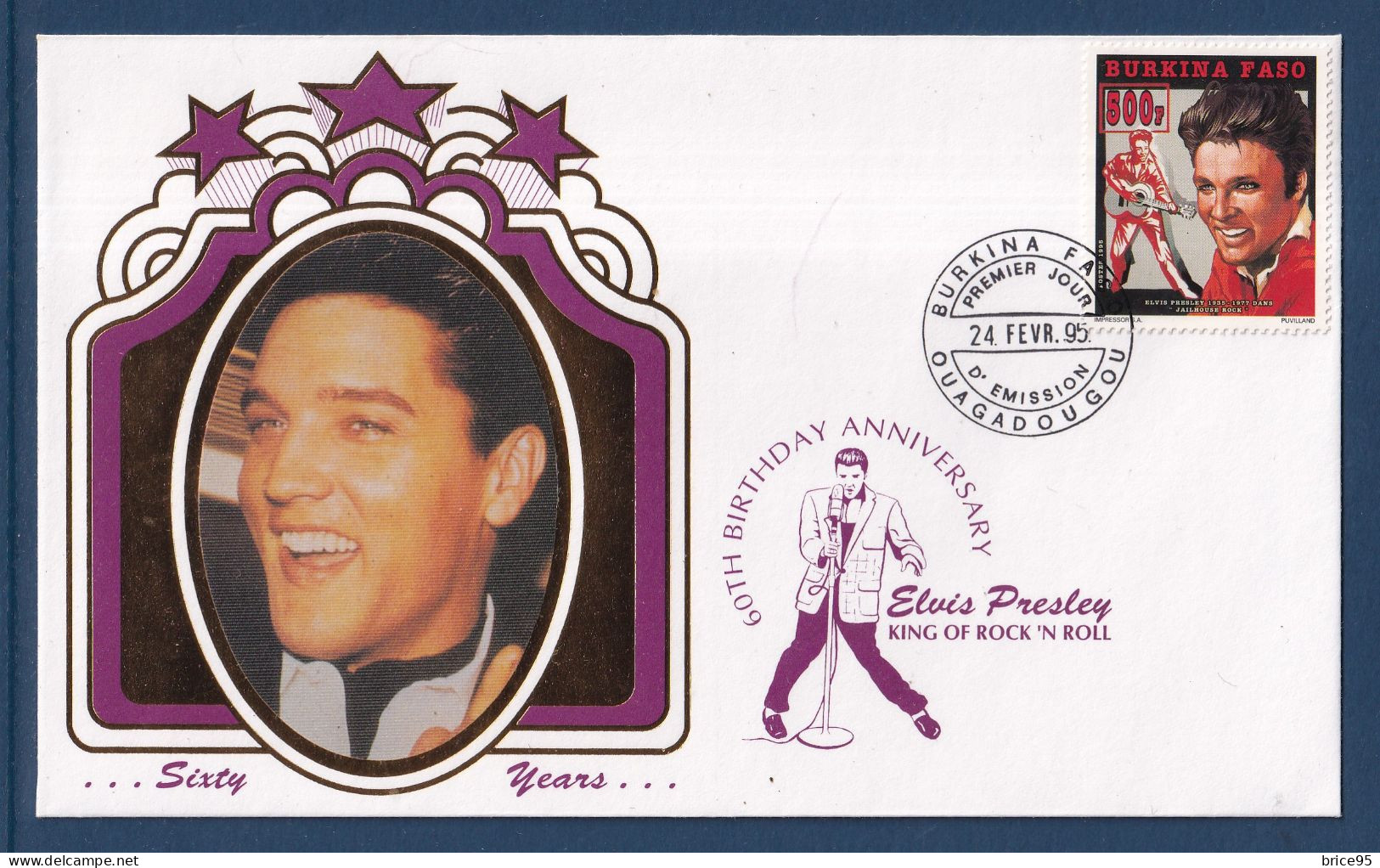 Burkina Faso - FDC - Premier Jour - Elvis Presley - 1996 - Elvis Presley