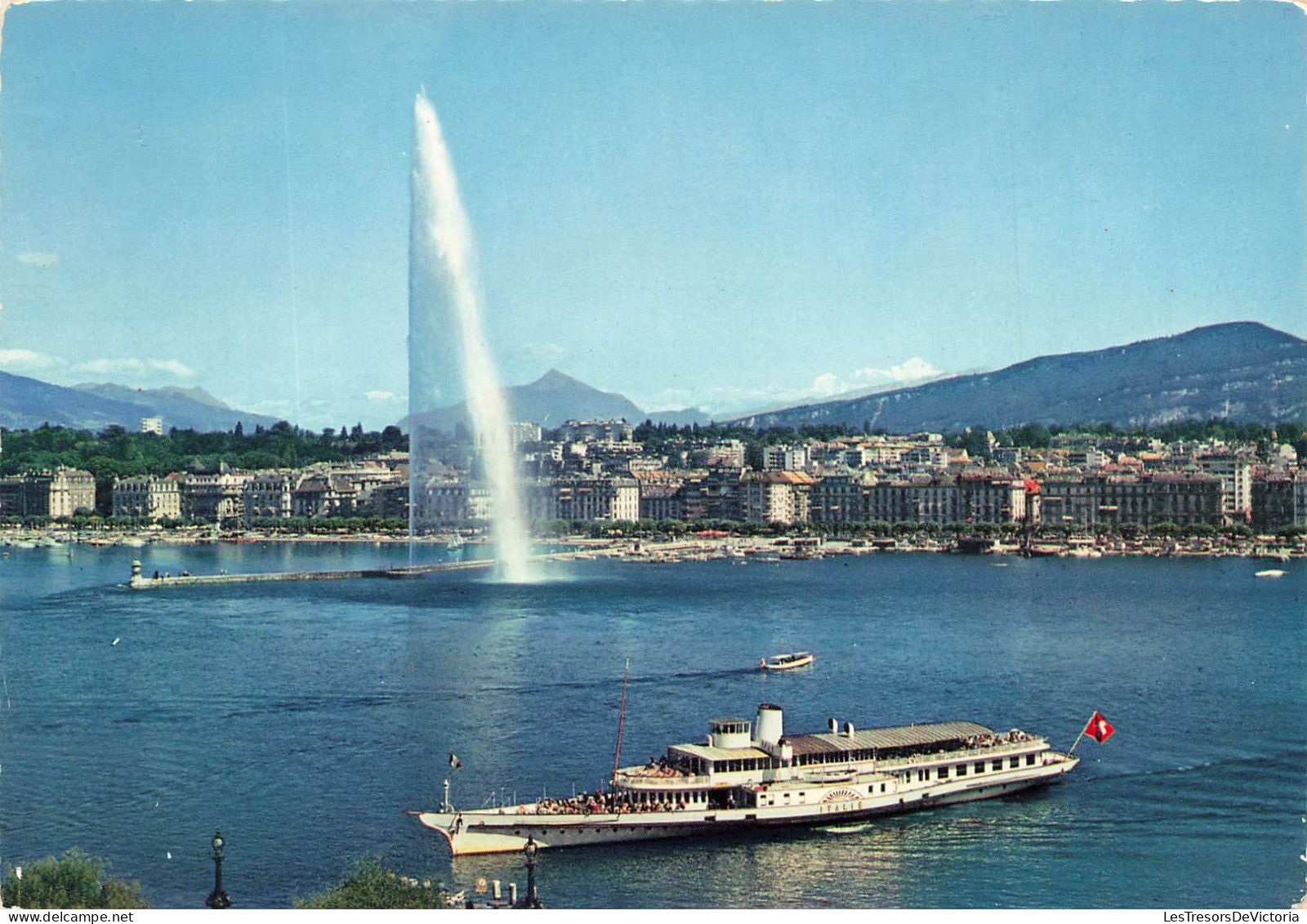 SUISSE - Genève - Le Jet D'eau - Le Mont Blanc - Carte Postale - Genève