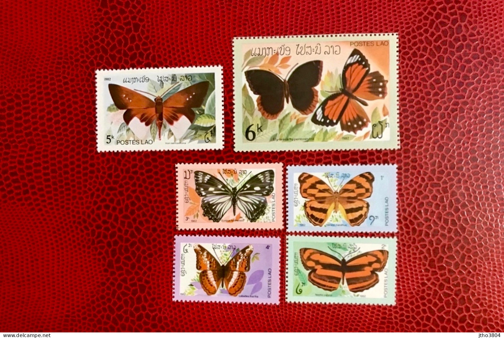 LAOS 1982 6v Neuf MNH ** Mi 554 / 556 YT 406 / 411 Mariposa Butterfly Borboleta Schmetterlinge Farfalla - Butterflies