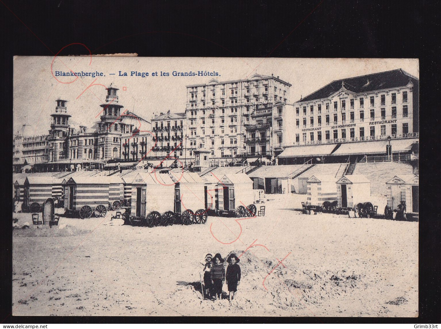 Blankenberghe - La Plage Et Les Grands-Hôtels - Postkaart - Blankenberge