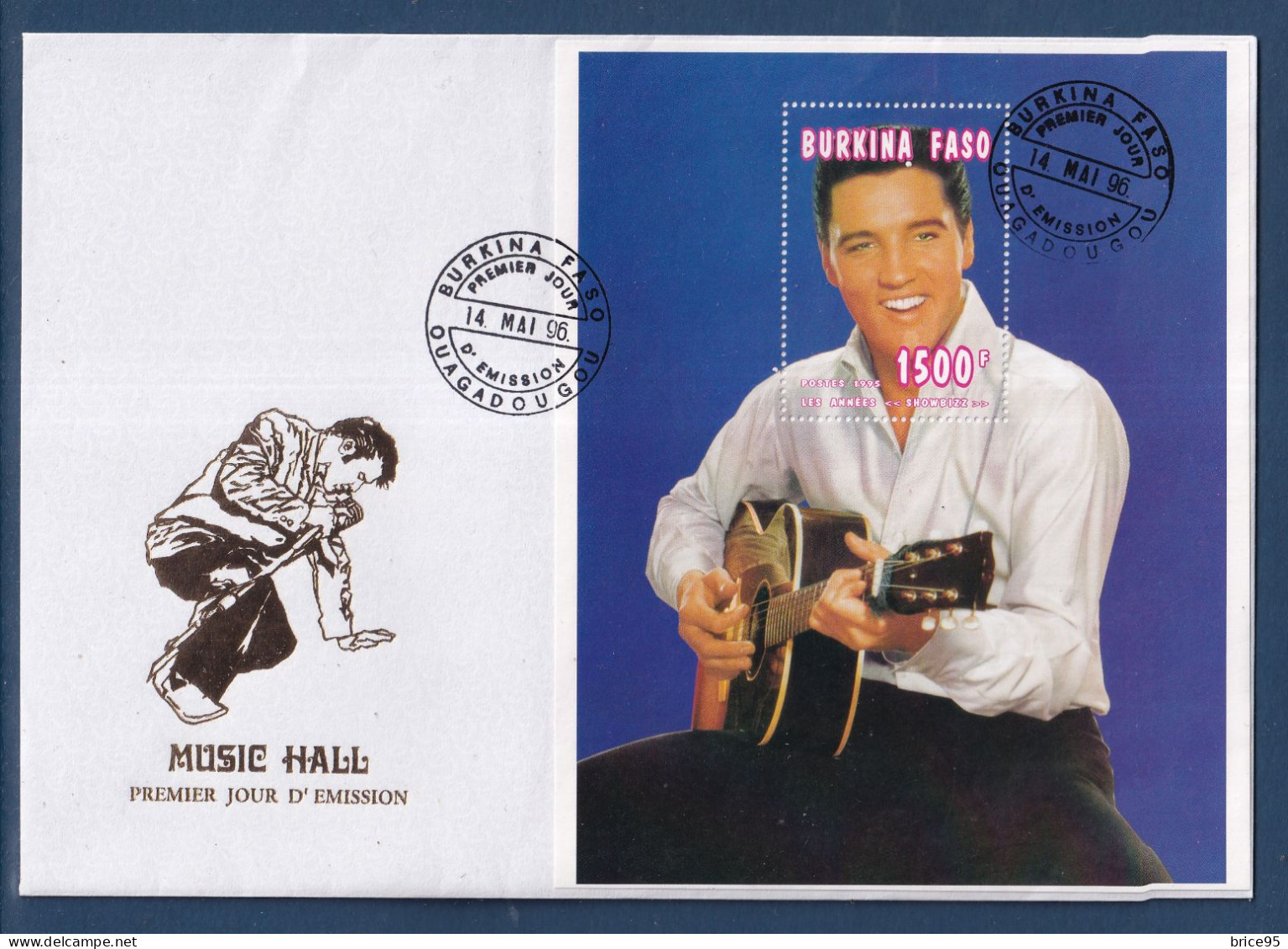 Burkina Faso - FDC - Premier Jour - Elvis Presley - 1996 - Elvis Presley