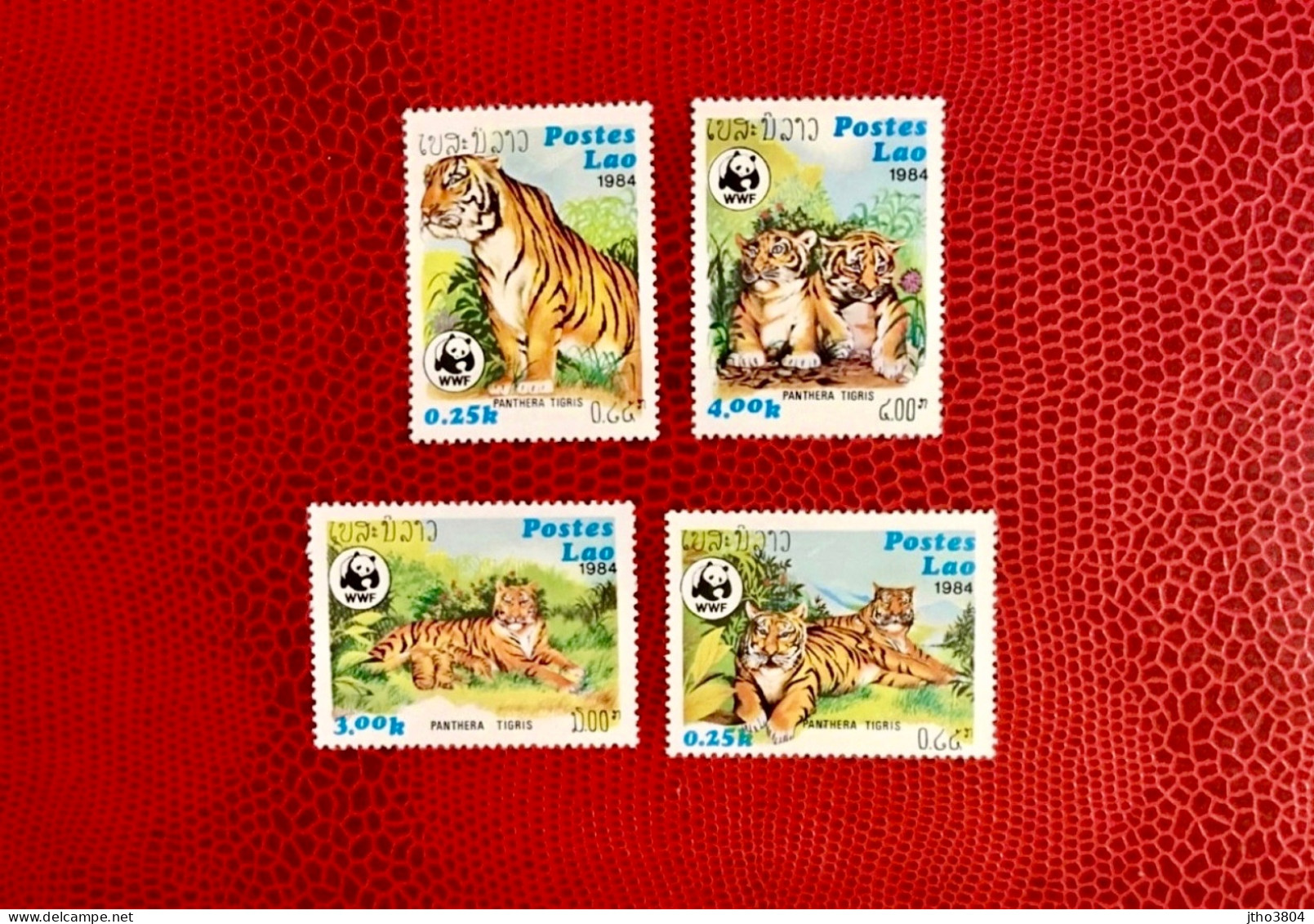 LAOS 1984 WWF 4v Neuf MNH ** YT 521 / 524 Mamíferos Mammals Säugetiere Mammiferi Mammifère - Raubkatzen