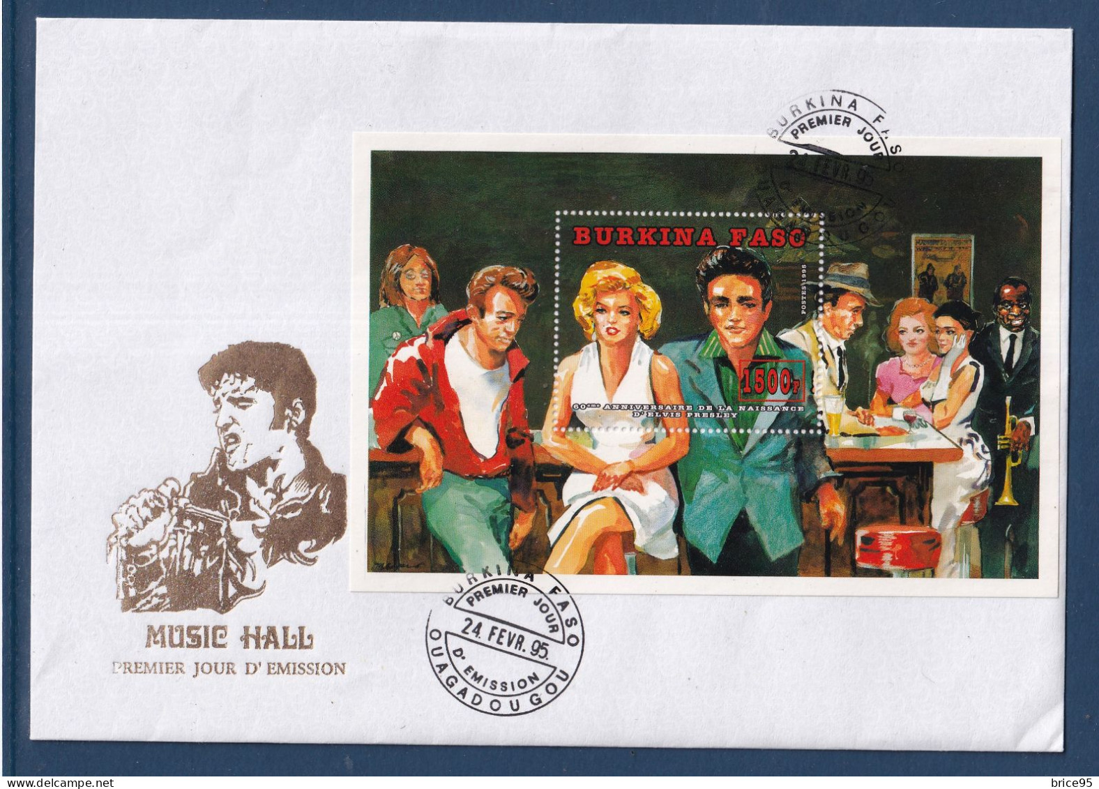 Burkina Faso - FDC - Premier Jour - Elvis Presley - 1996 - Elvis Presley