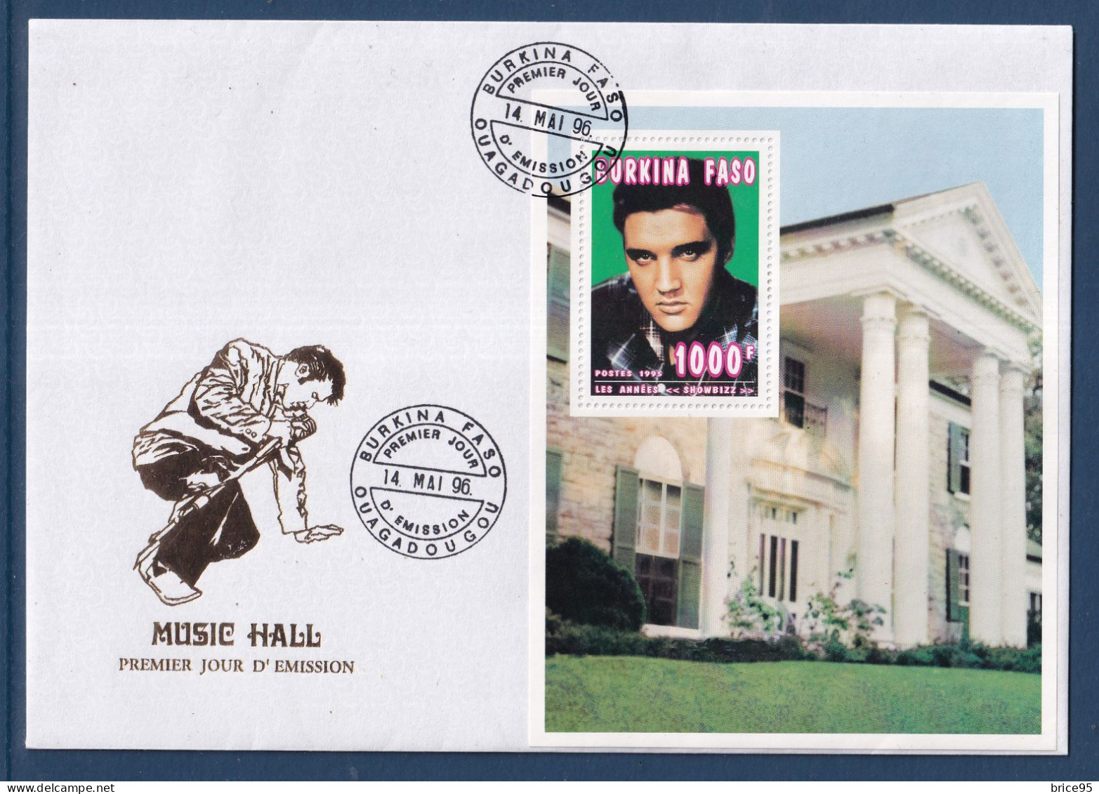 Burkina Faso - FDC - Premier Jour - Elvis Presley - 1996 - Elvis Presley