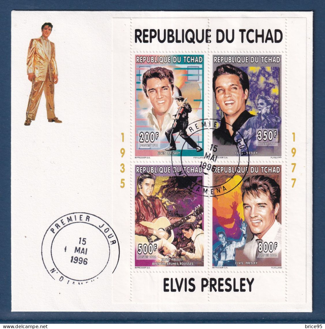 Tchad - FDC - Premier Jour - Elvis Presley - 1996 - Elvis Presley