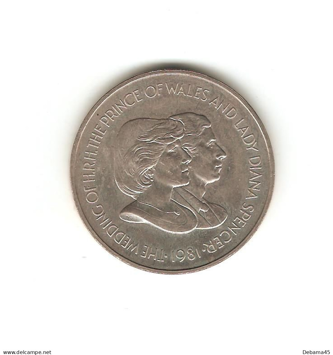 632/ FALKLAND (iles Malouines) : Elizabeth II : 50 Pence 1981 (copper-nickel - 28,69 Grammes) P. Charles Et Lady Diana - Falklandeilanden