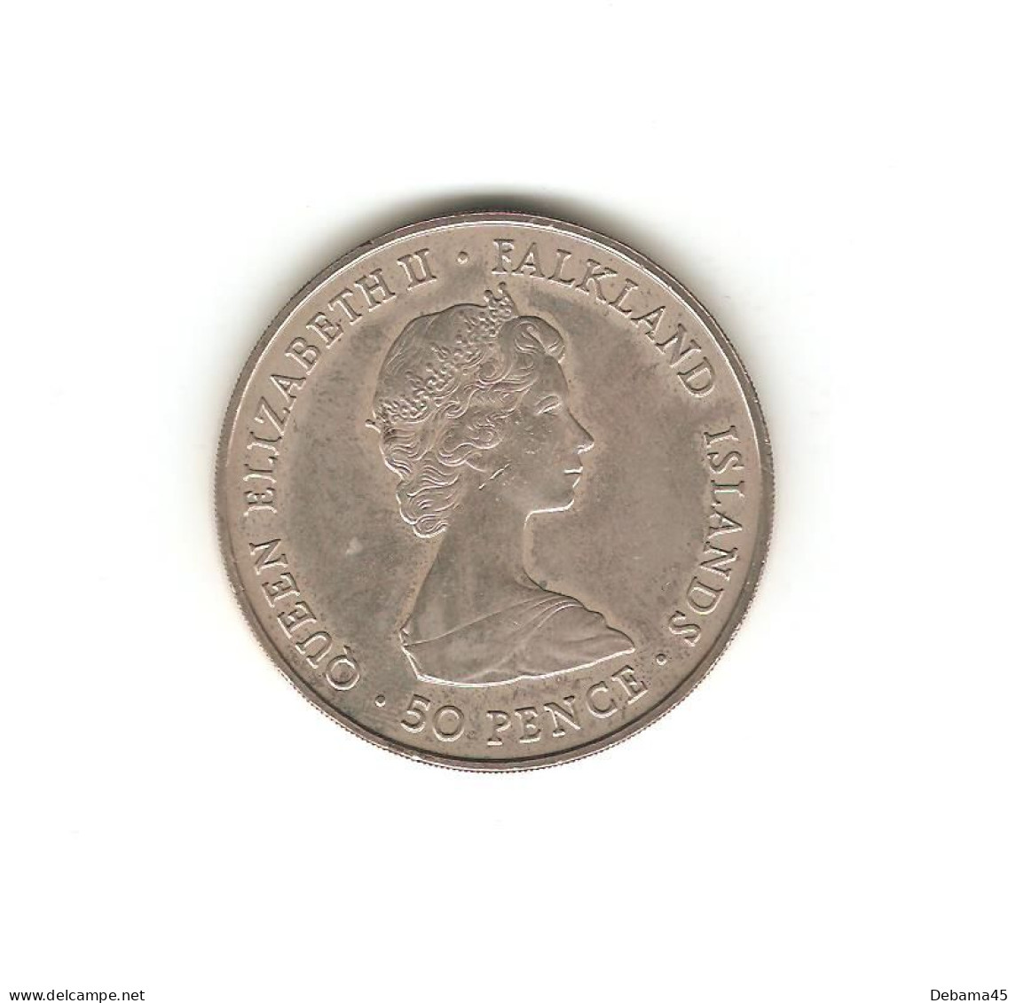 632/ FALKLAND (iles Malouines) : Elizabeth II : 50 Pence 1981 (copper-nickel - 28,69 Grammes) P. Charles Et Lady Diana - Malvinas