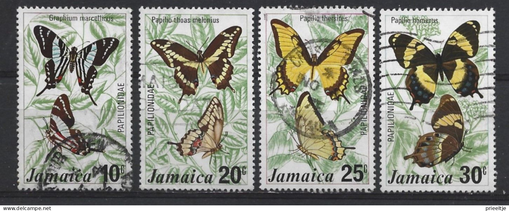 Jamaica 1975 Butterflies Y.T. 406/409(0) - Giamaica (1962-...)
