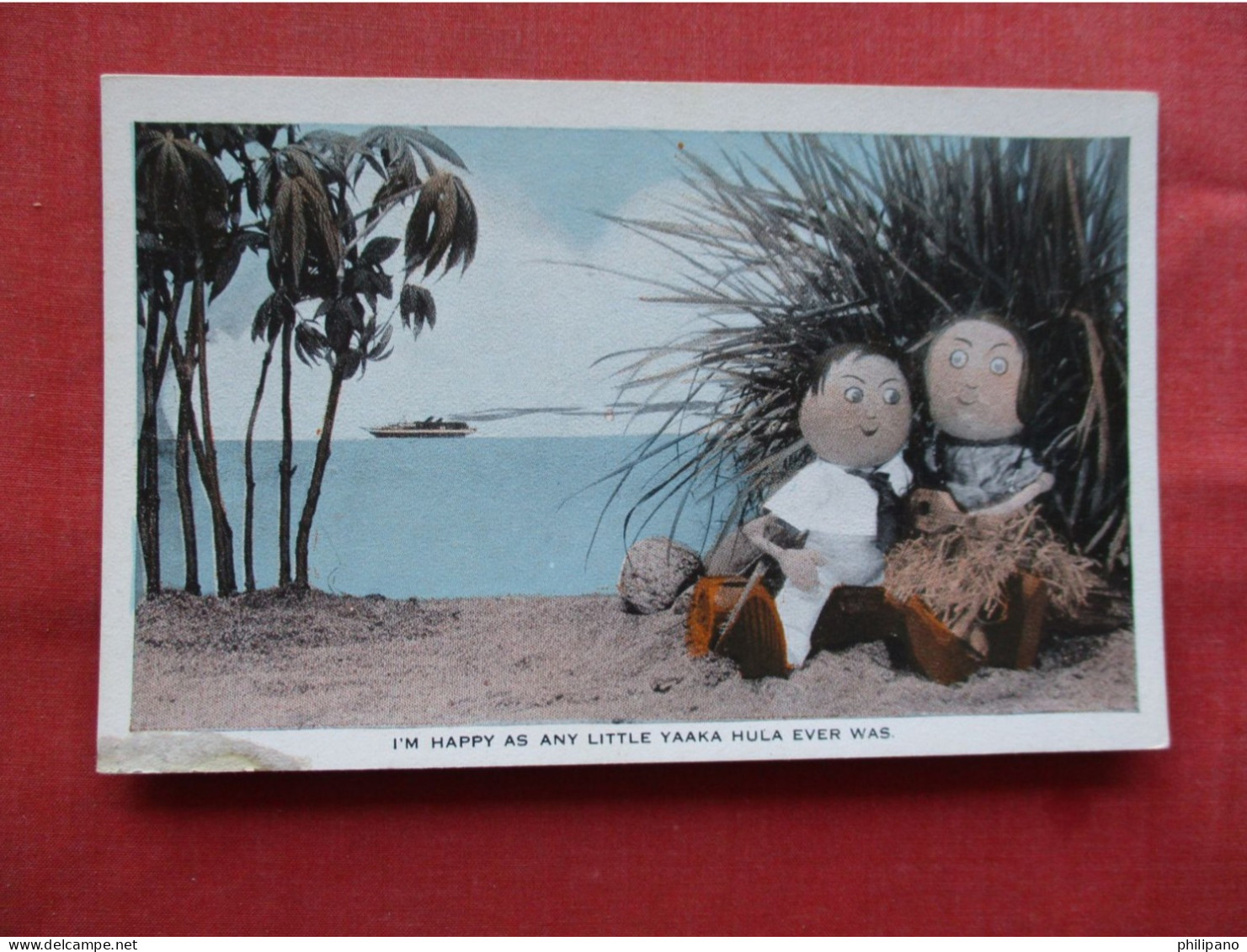 Hawaii Greetings Dolls At Beach  Ref 6382 - Other & Unclassified