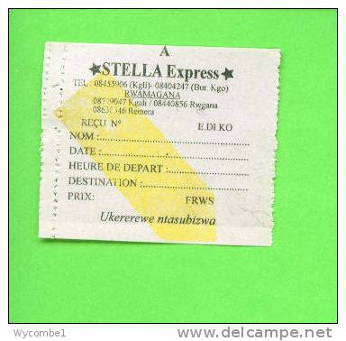 RWANDA - Stella Express Bus Ticket - Mundo