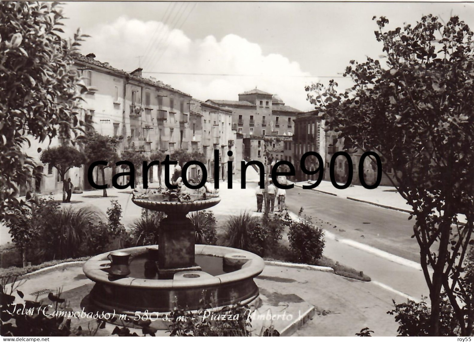 Molise-campobasso-ielsi Piazza Umberto I  Animata Veduta Piazza  Anni 50 60 - Other & Unclassified