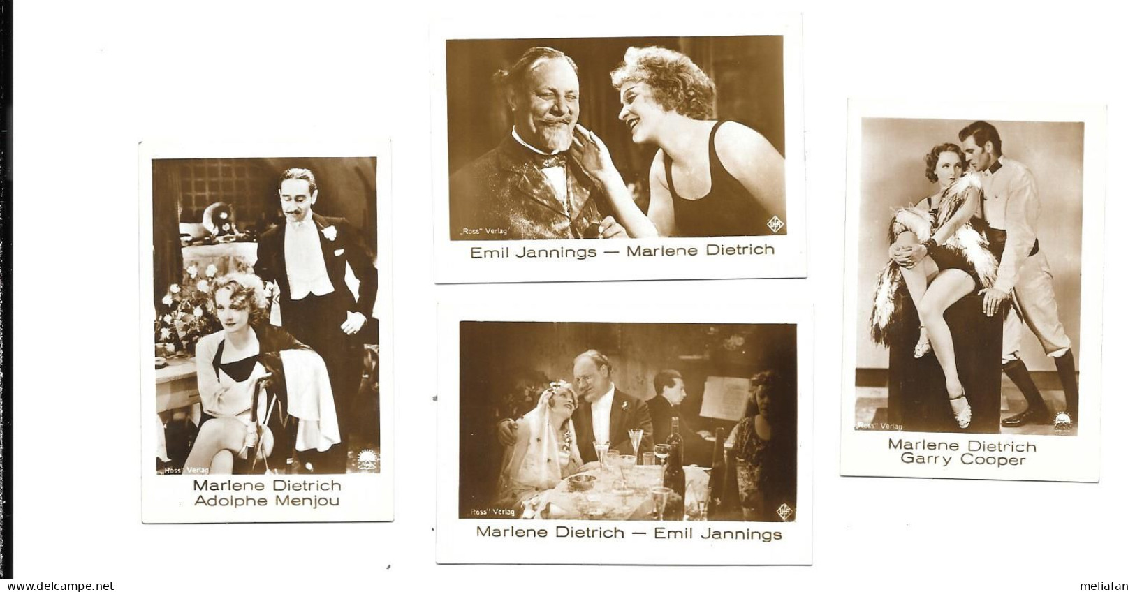 DX14 - CARTES CIGARETTES HANSOM JASMATZI - MARLENE DIETRICH - GARY COOPER - EMIL JANNINGS - ADOLPHE MENJOU - Fotos