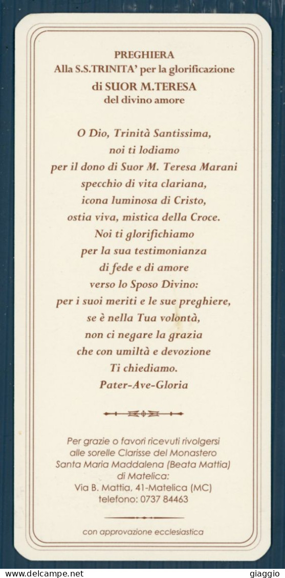 °°° Santino N. 9088 - Suor Maria Teresa - Matelica 1943 °°° - Religion & Esotérisme