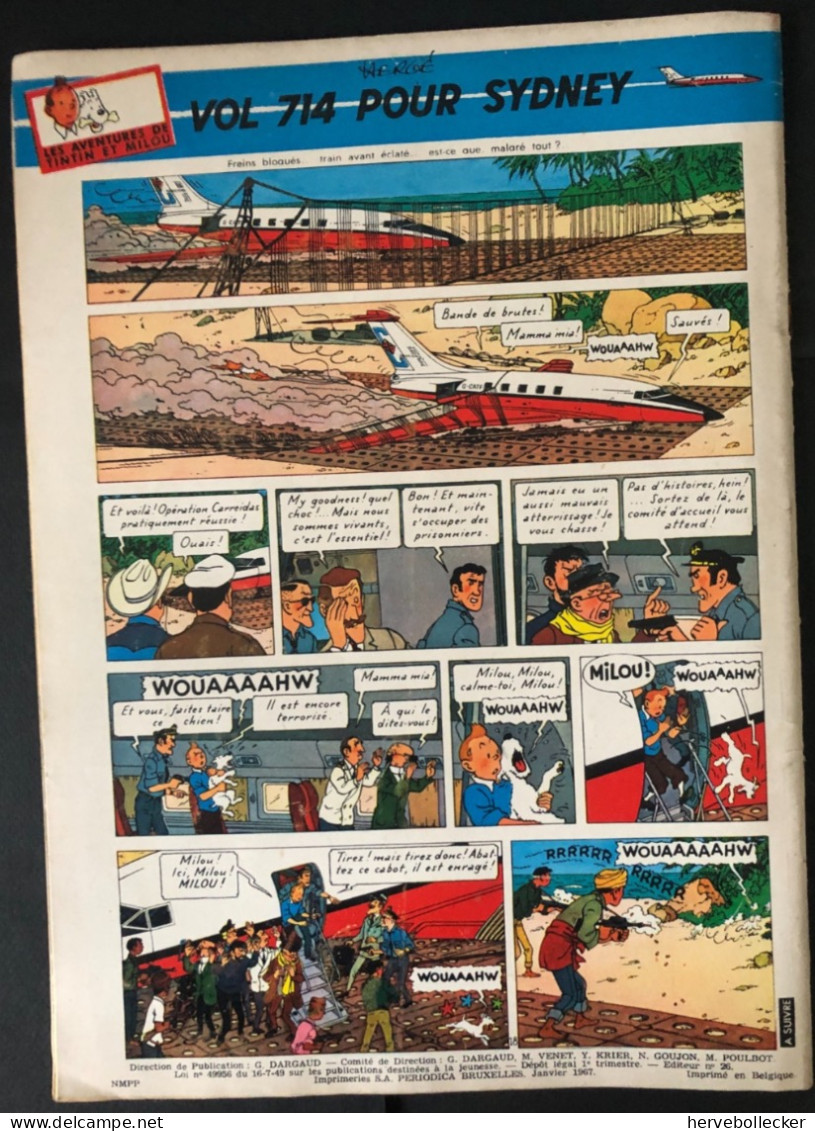 TINTIN Le Journal Des Jeunes N° 953 - 1967 - Tintin