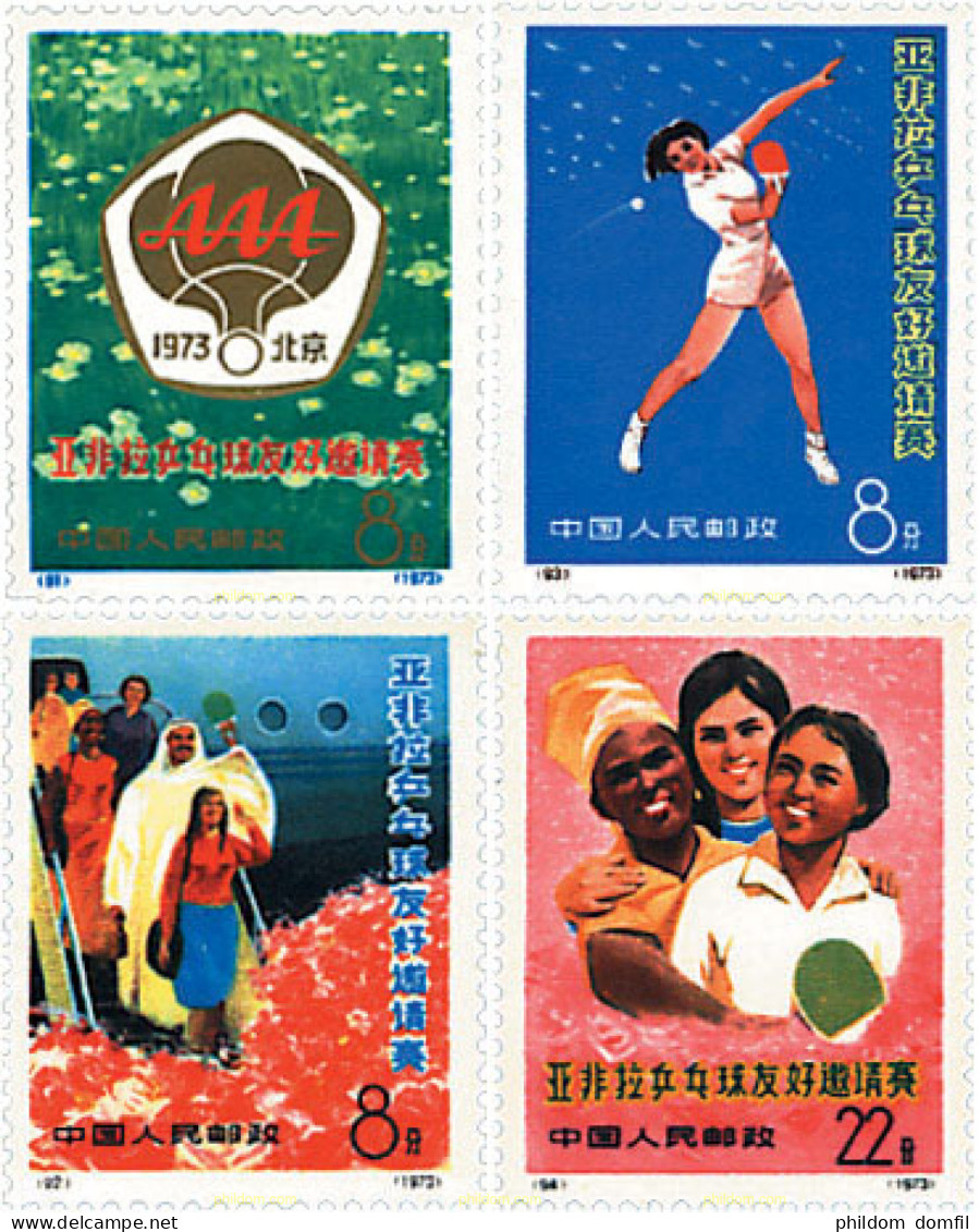 26595 MNH CHINA. República Popular 1973 CAMPEONATO DE TENIS DE MESA - Neufs