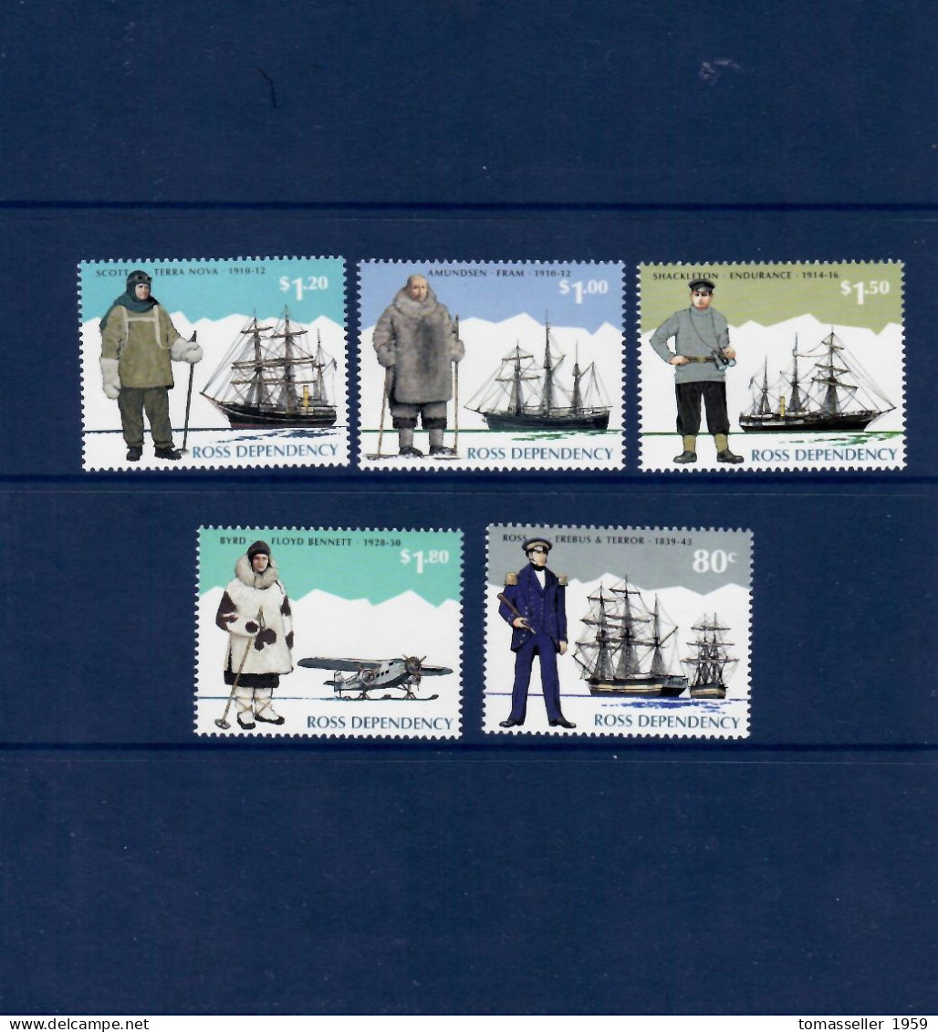 Ross Dependency (New Zealand)-  1995  Arctic Explorers -5v.MNH** - Ungebraucht