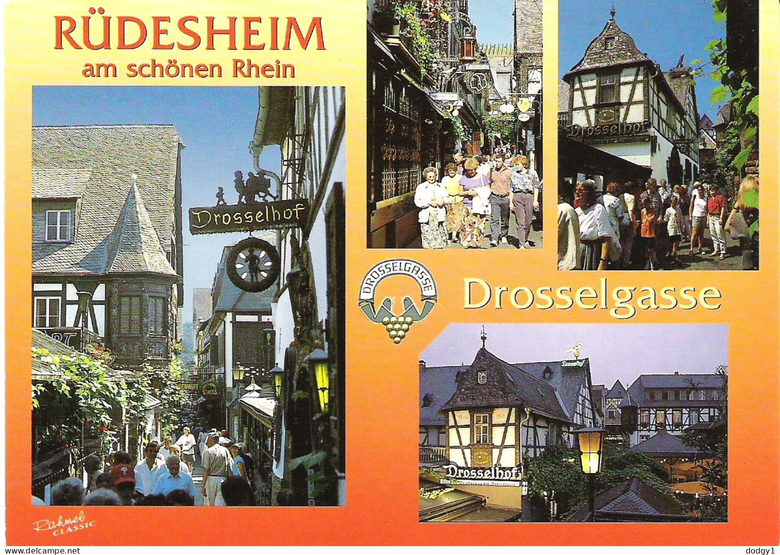 THE DROSSELGASSE, DISTRICT, RUDESHEIM AM SCHONEN RHEIN, GERMANY. UNUSED POSTCARD M7 - Ruedesheim A. Rh.