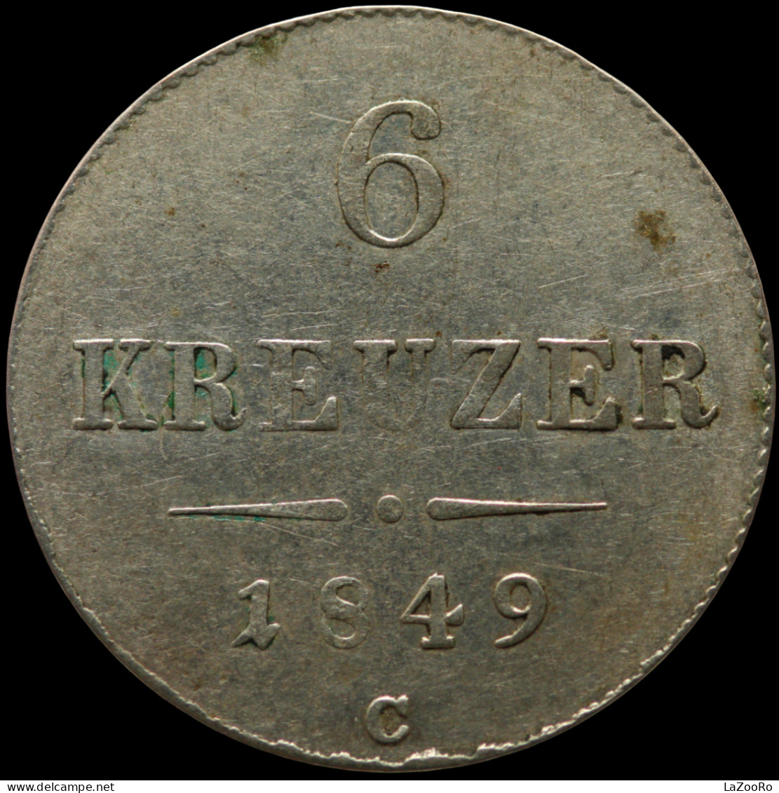 LaZooRo: Austria 6 Kreuzer 1849 C XF / UNC - Silver - Autriche