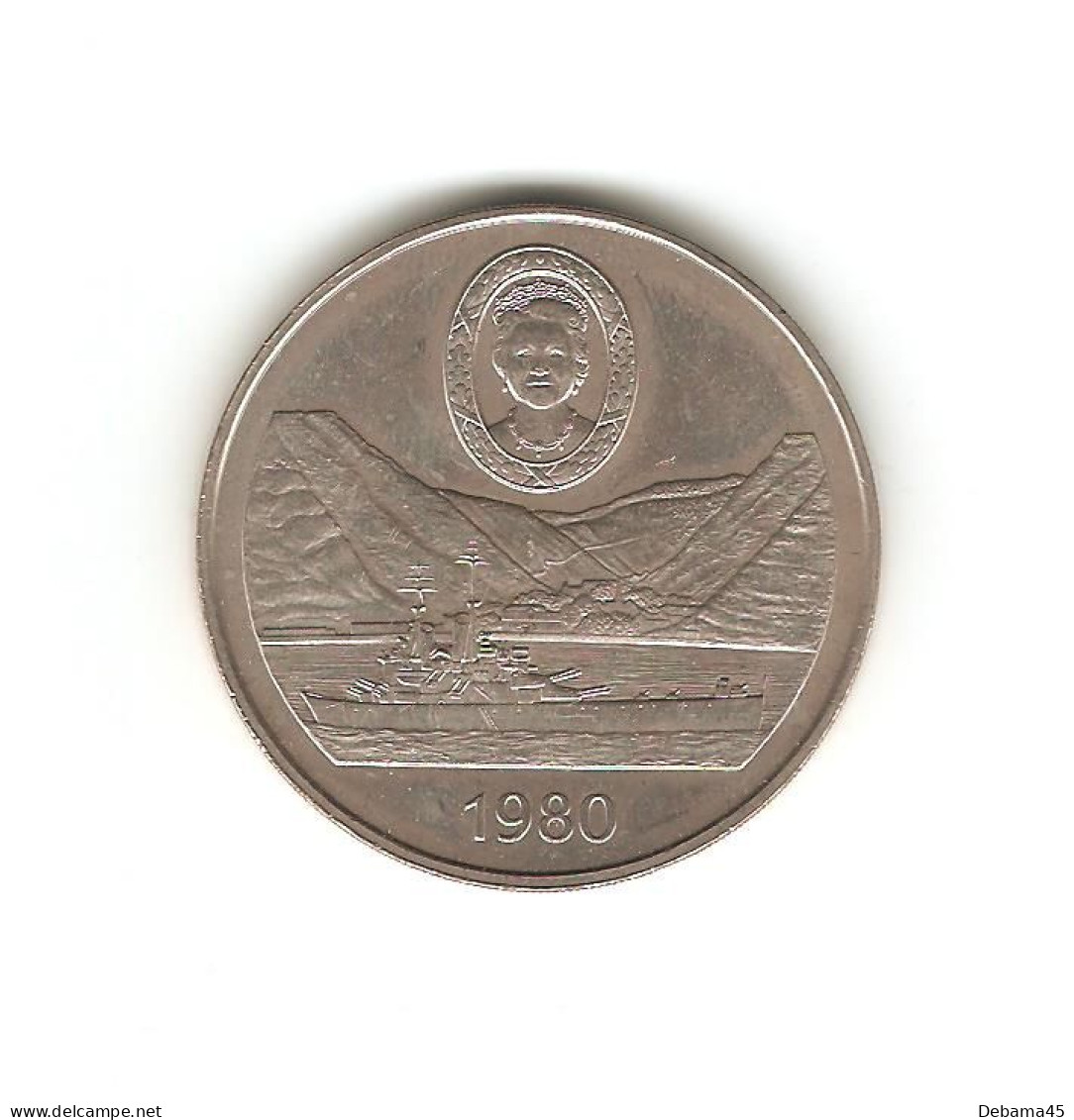 633/ SAINTE-HELENE : Elizabeth II : 25 Pence 1980 (copper-nickel - 28,38 Grammes) 80ème Anniversaire Queen Mother - Sant'Elena
