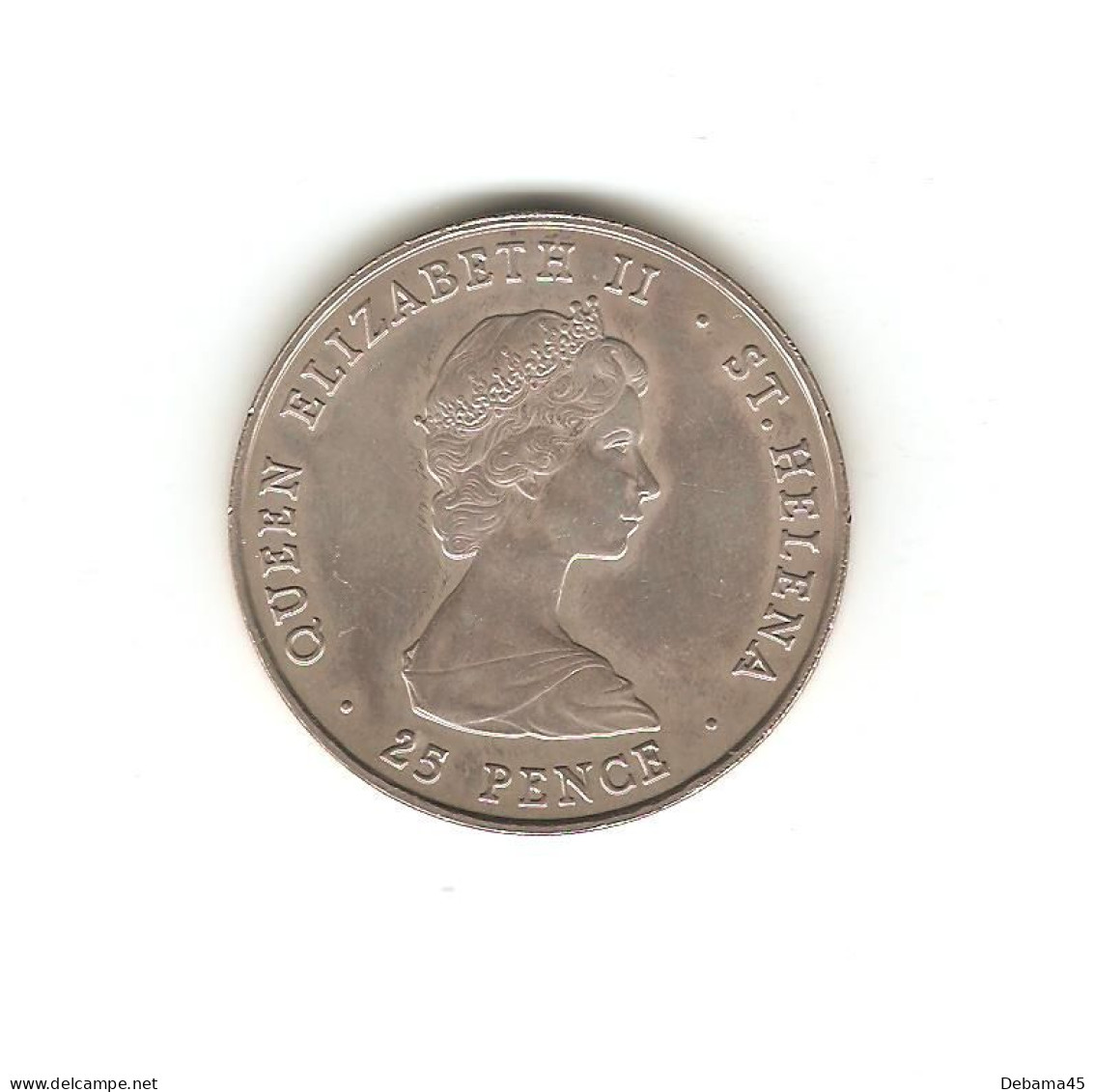 633/ SAINTE-HELENE : Elizabeth II : 25 Pence 1980 (copper-nickel - 28,38 Grammes) 80ème Anniversaire Queen Mother - Sint-Helena