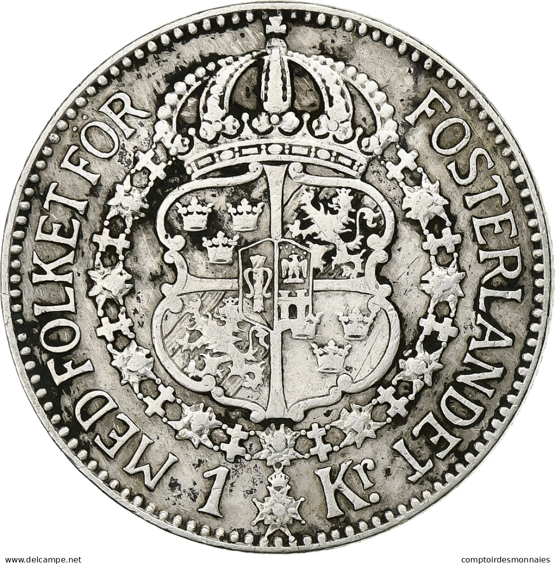 Suède, Gustaf V, Krona, 1923, Argent, TTB+, KM:786.1 - Suecia