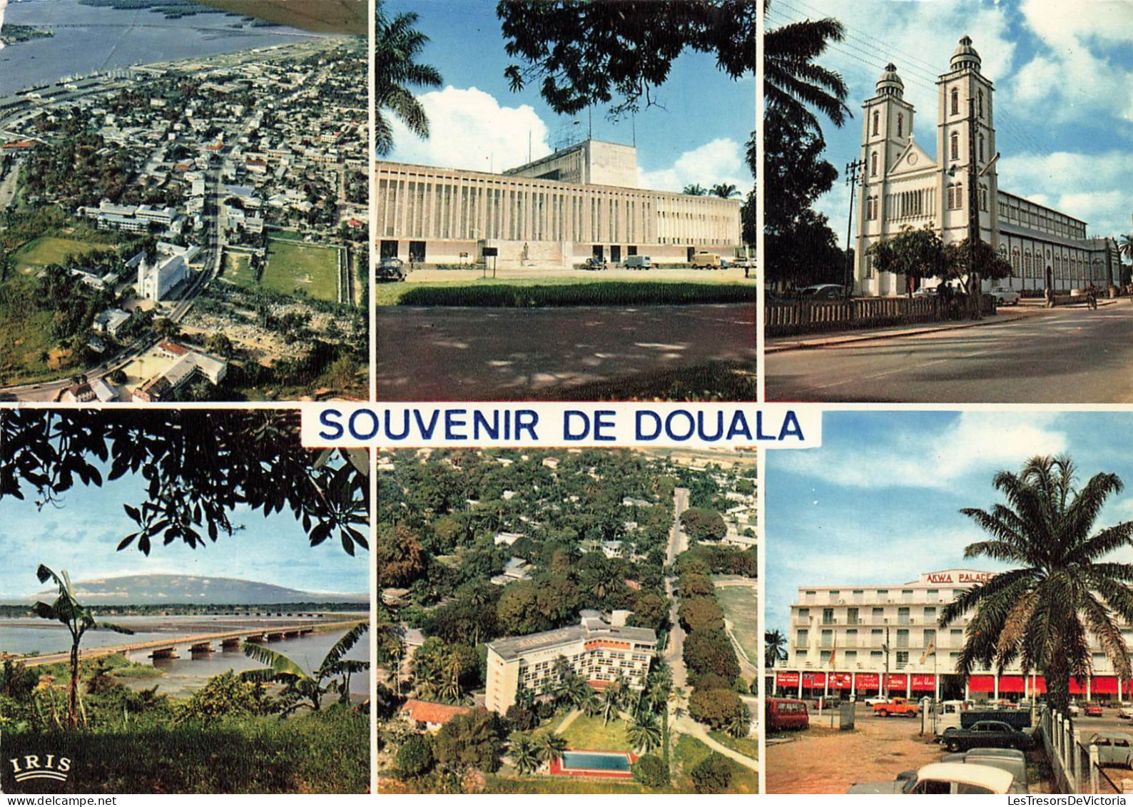 CAMEROUN - Douala - Vue Aérienne - La Poste - La Cathédrale - Mont-Cameroun - Akwa Palace - Carte Postale - Cameroun