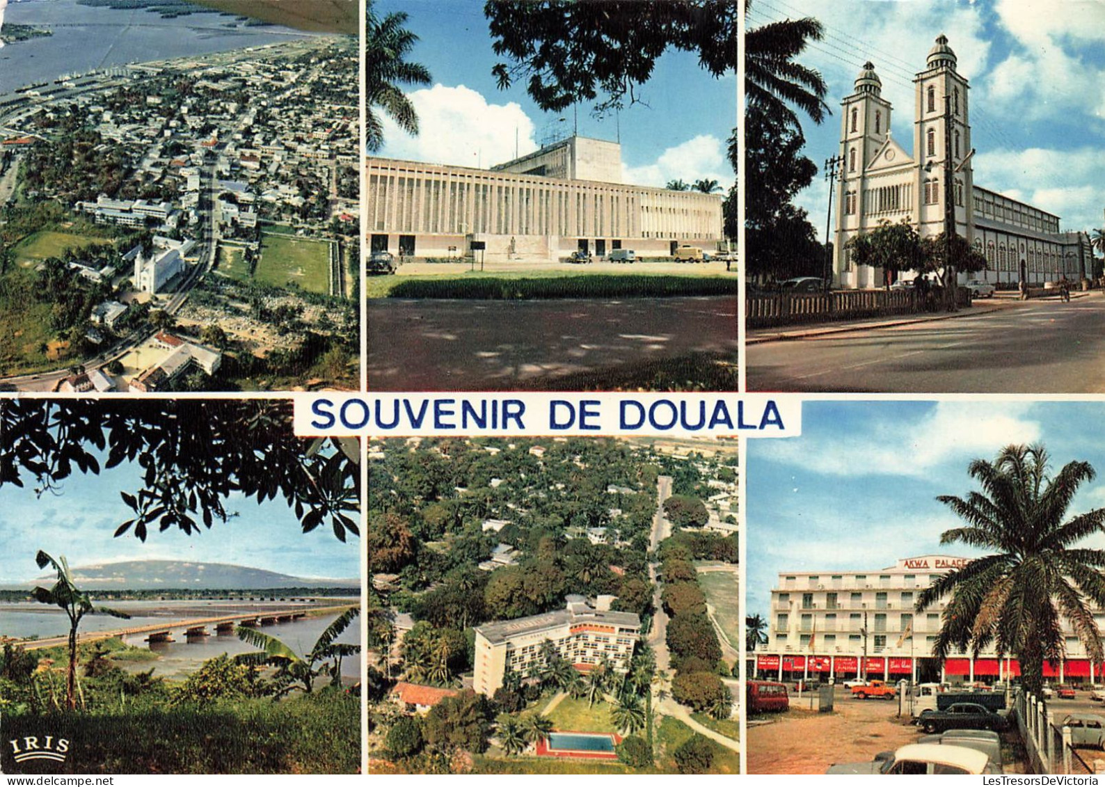 CAMEROUN - Douala - Vue Aérienne - La Poste - La Cathédrale - Mont-Cameroun - Akwa Palace - Carte Postale - Cameroon