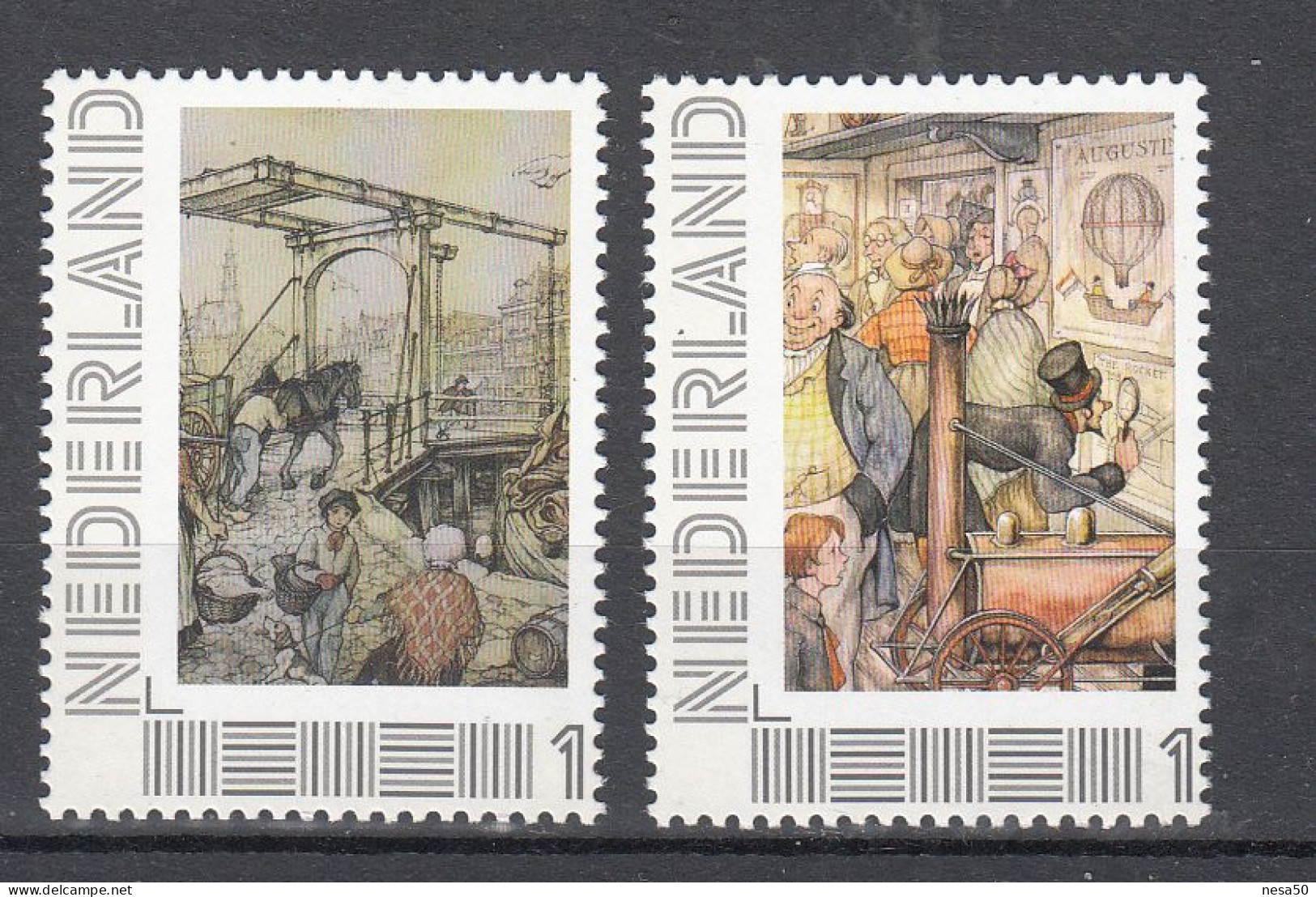 Nederland Persoonlijke Zegels: Wereld Van Anton Pieck:  Bruggen + Musea - Unused Stamps