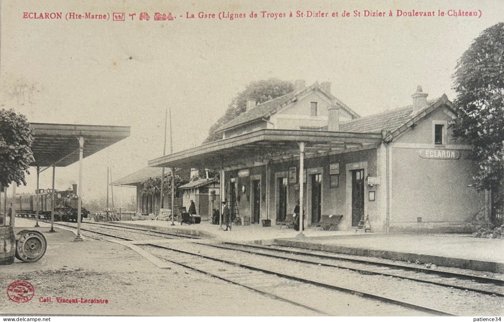 52 - ECLARON - La Gare (Lignes De Troyes à St-Dizier Et De St-Dizier à Doulevant Le Châreau) - Eclaron Braucourt Sainte Liviere