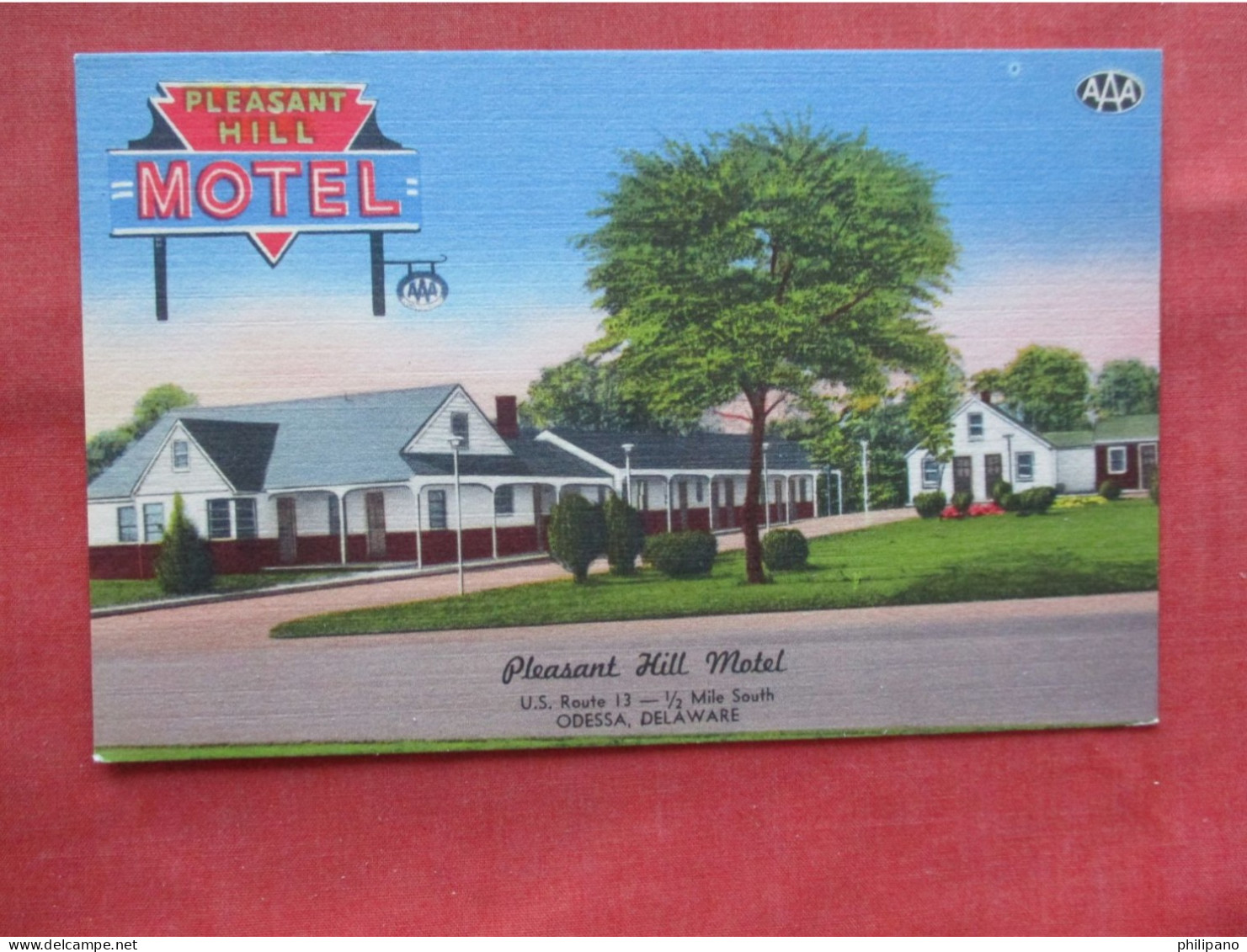 Pleasant Hill Motel. Odessa.  Delaware >   Ref 6382 - Otros & Sin Clasificación