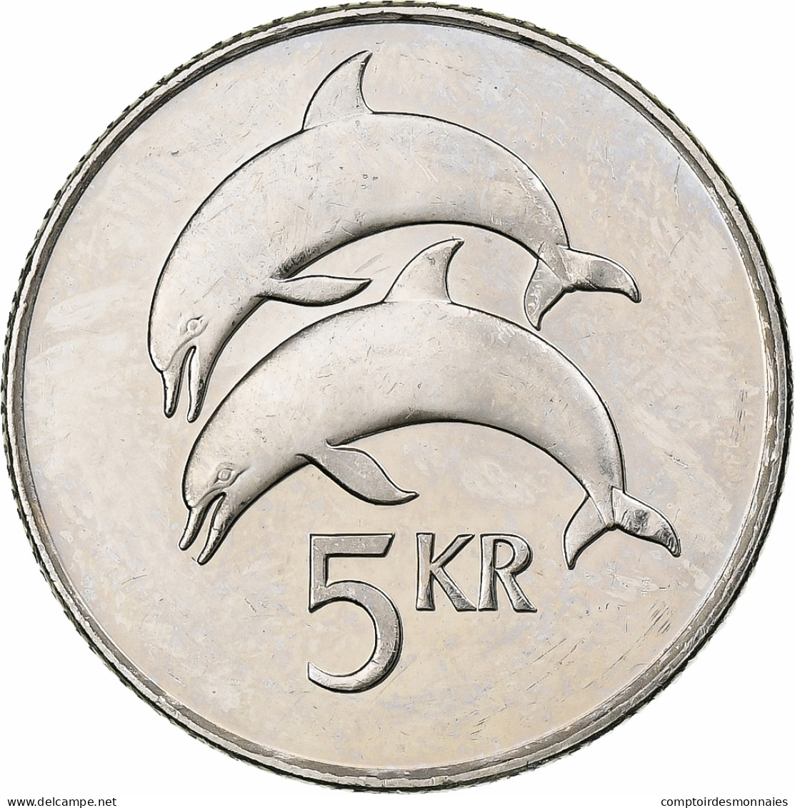 Islande, 5 Kronur, 1996, Nickel Plaqué Acier, TTB, KM:28a - Island