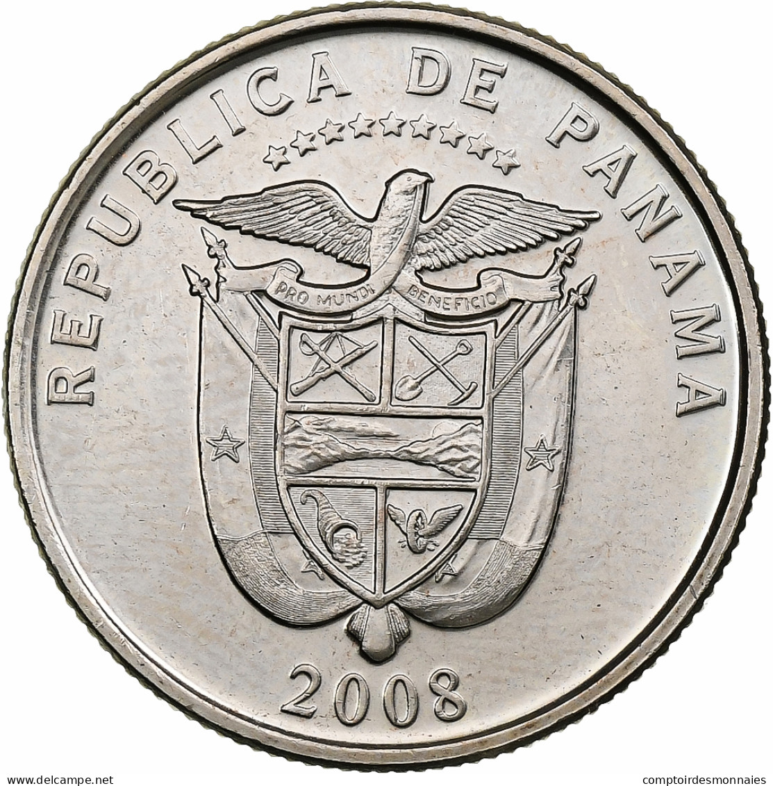 Panama, 1/4 Balboa, 2008, Royal Canadian Mint, Cupronickel Plaqué Cuivre, SPL - Panamá