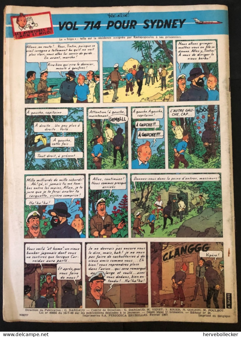 TINTIN Le Journal Des Jeunes N° 957 - 1967 - Tintin