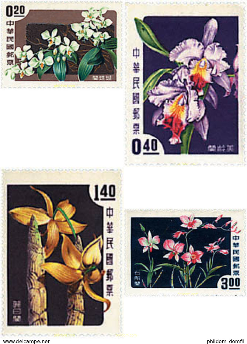 89169 MNH CHINA. FORMOSA-TAIWAN 1958 ORQUIDEAS - Unused Stamps